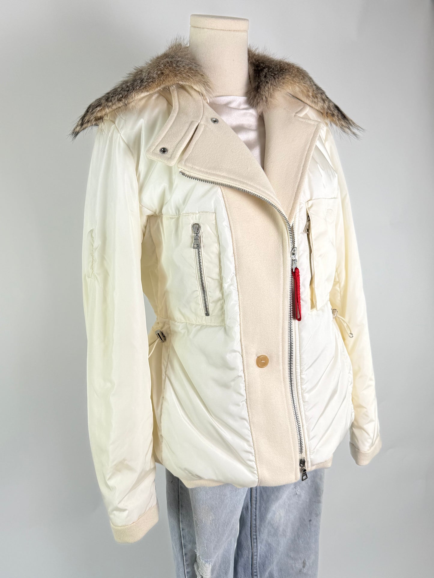 Vintage Prada White Fox Fur Coat