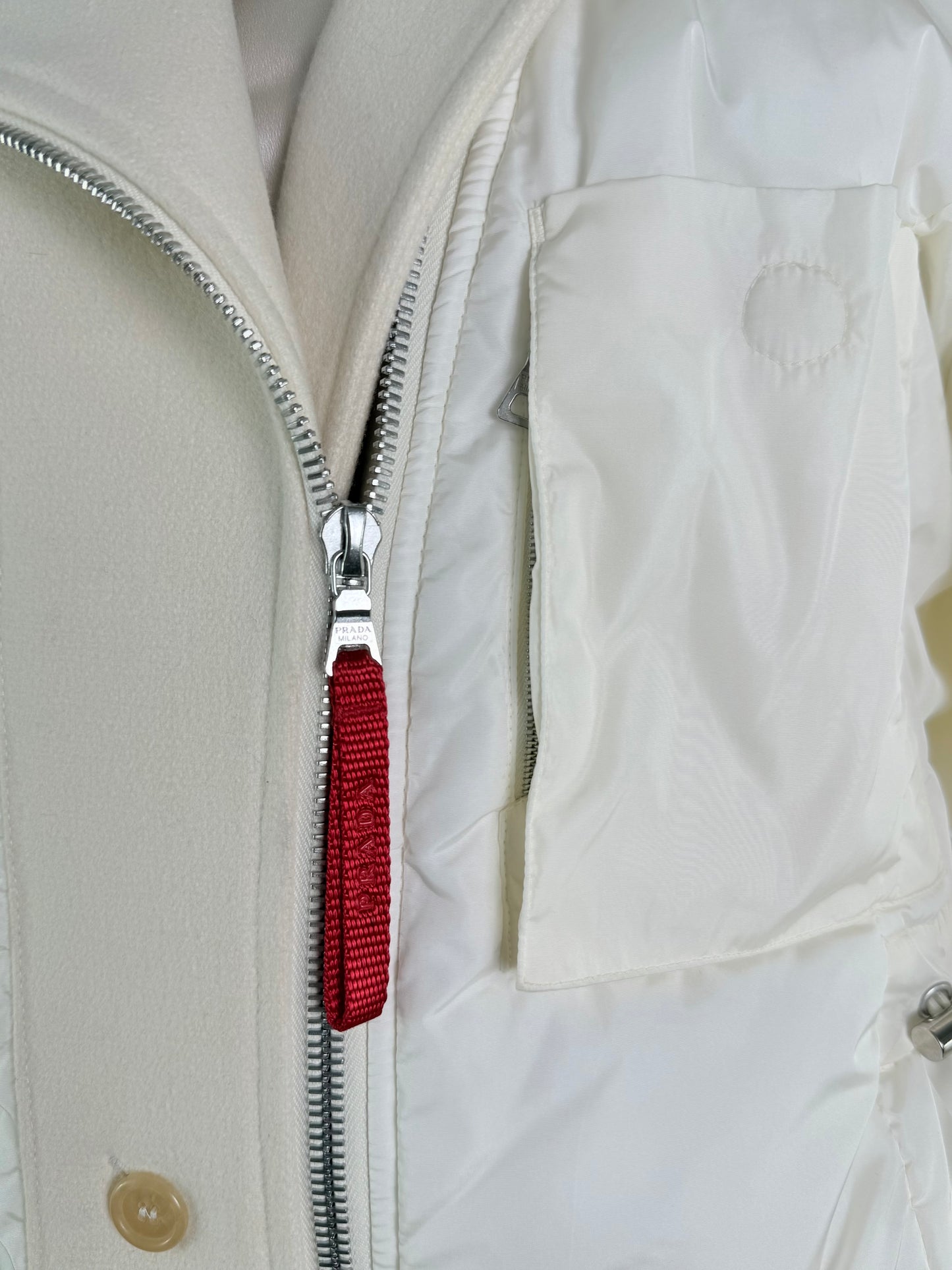 Vintage Prada White Fox Fur Coat