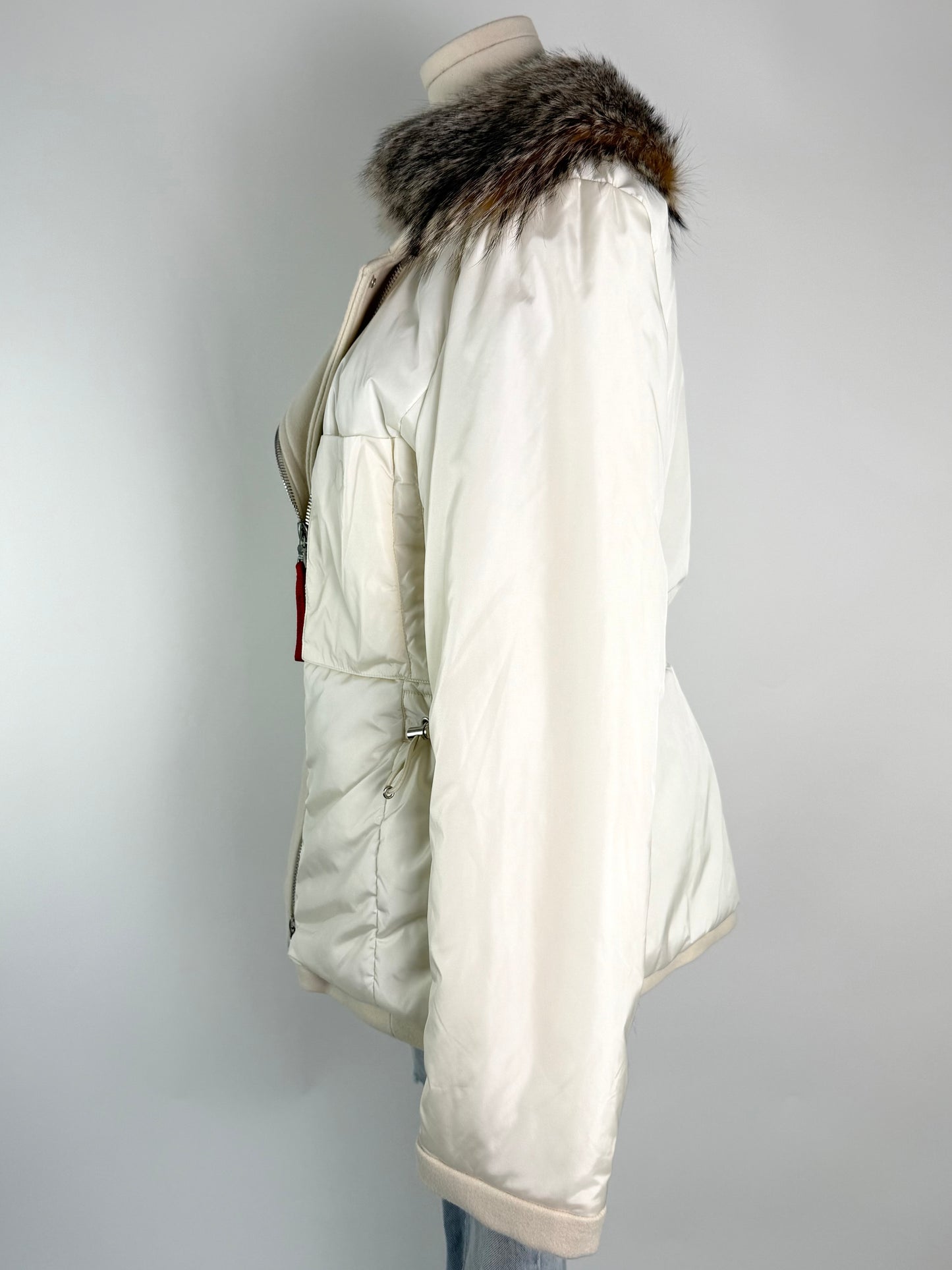 Vintage Prada White Fox Fur Coat