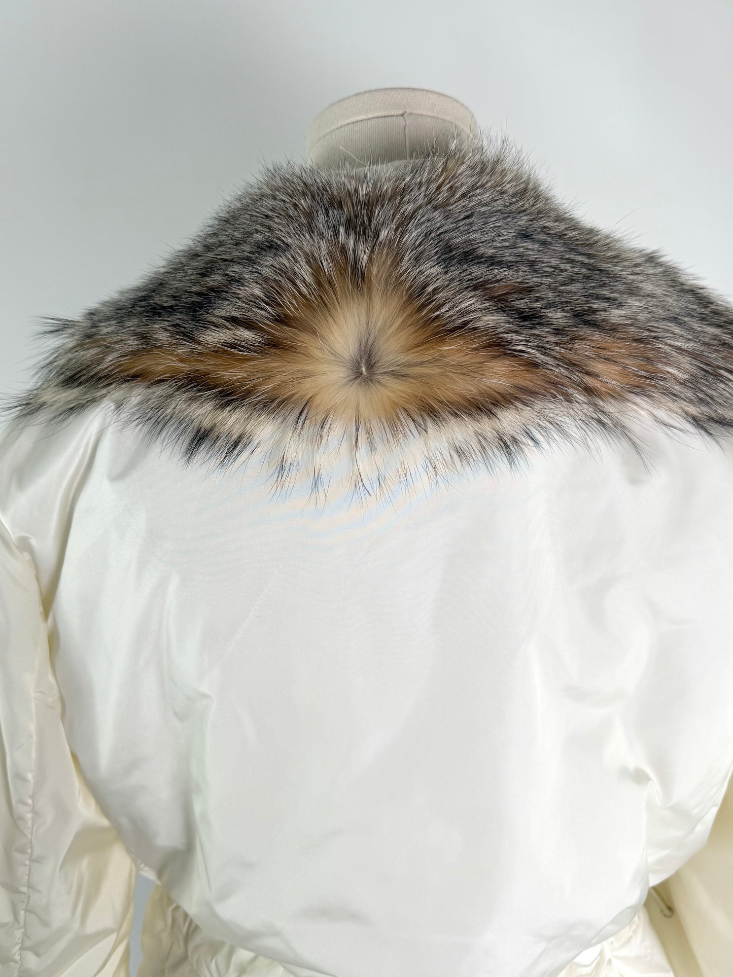 Vintage Prada White Fox Fur Coat