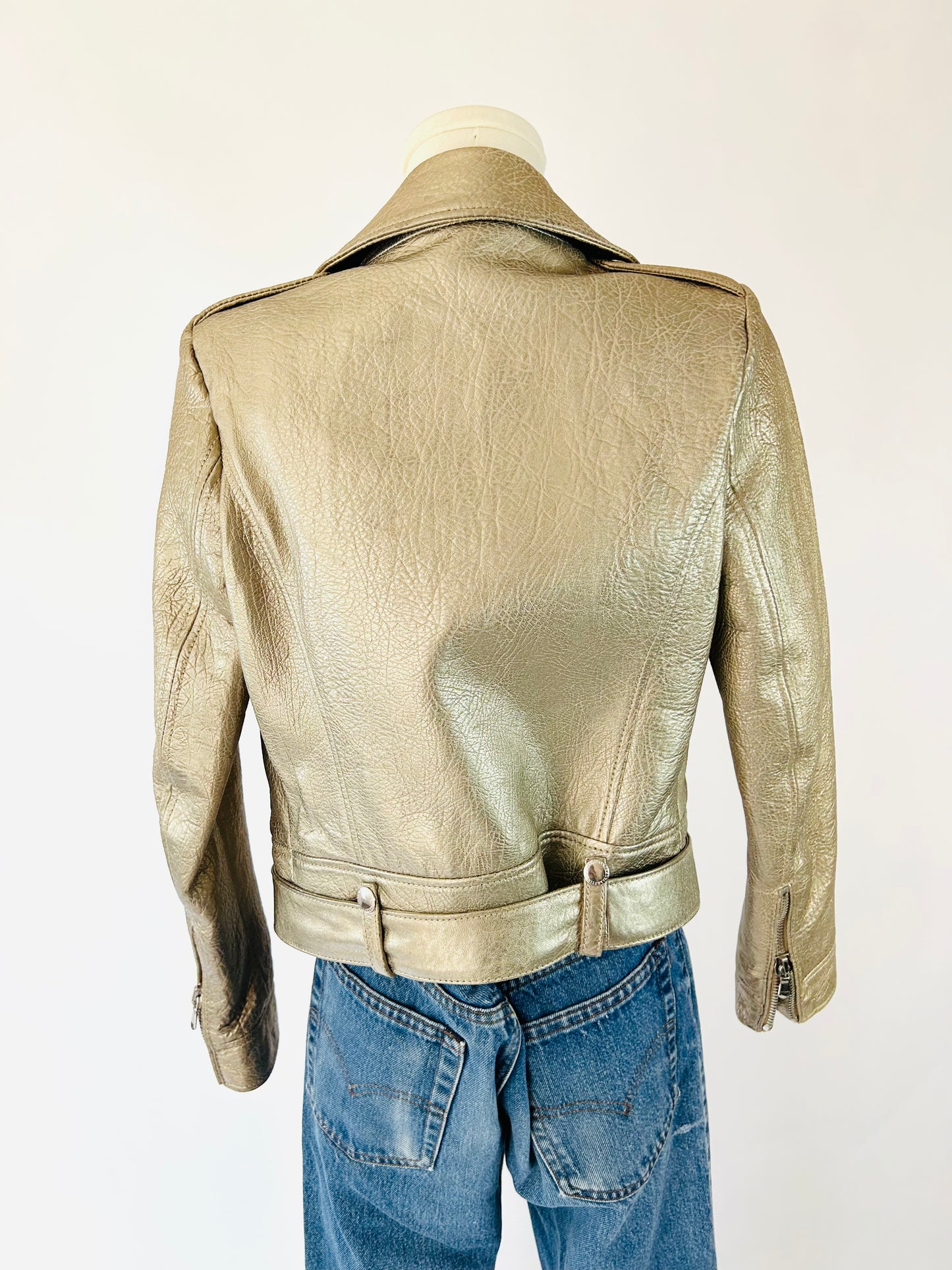 Valentino Gold Platinum MotoJacket