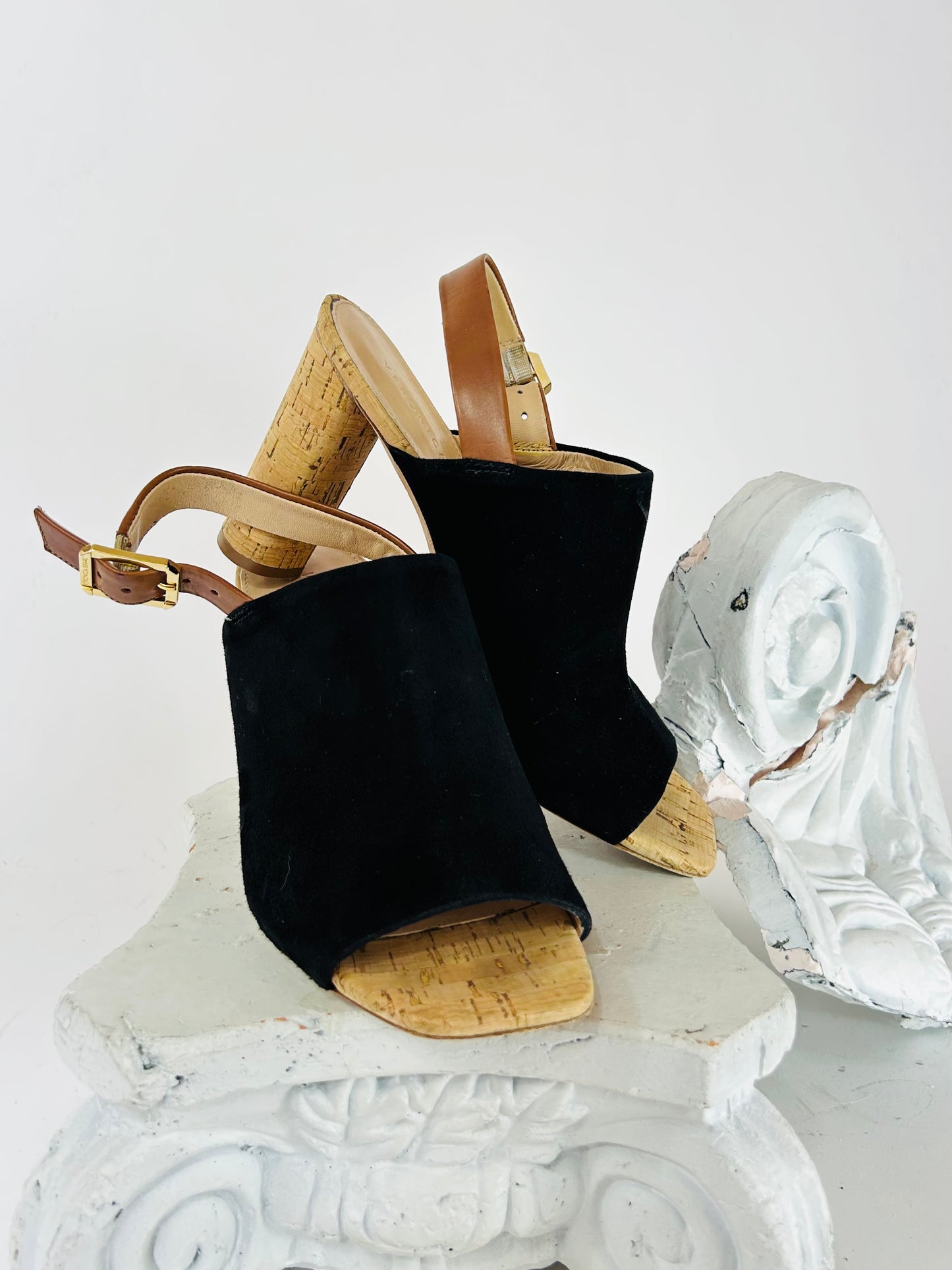 Veronica Beard Black Suede Sandal