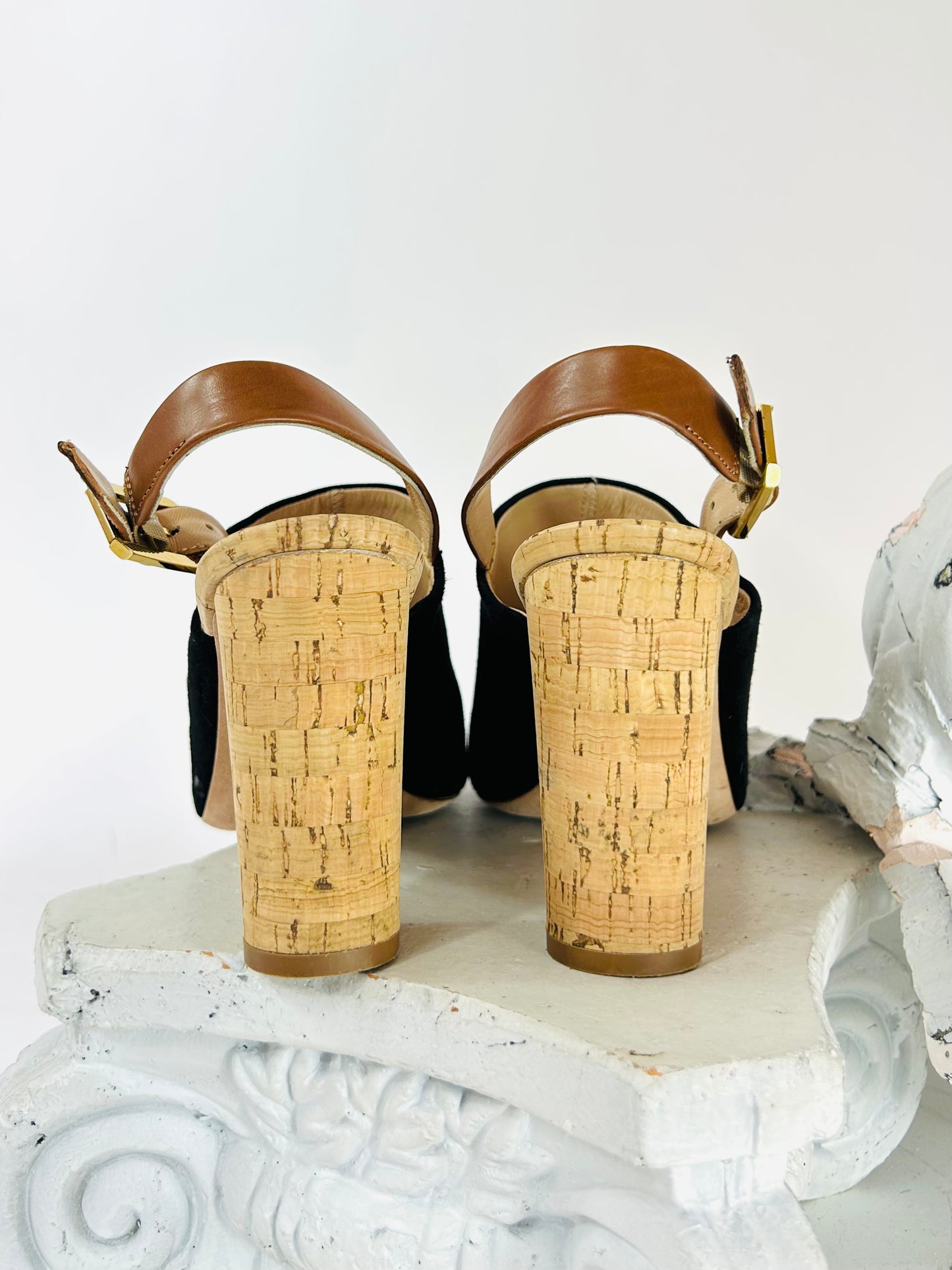 Veronica Beard Black Suede Sandal