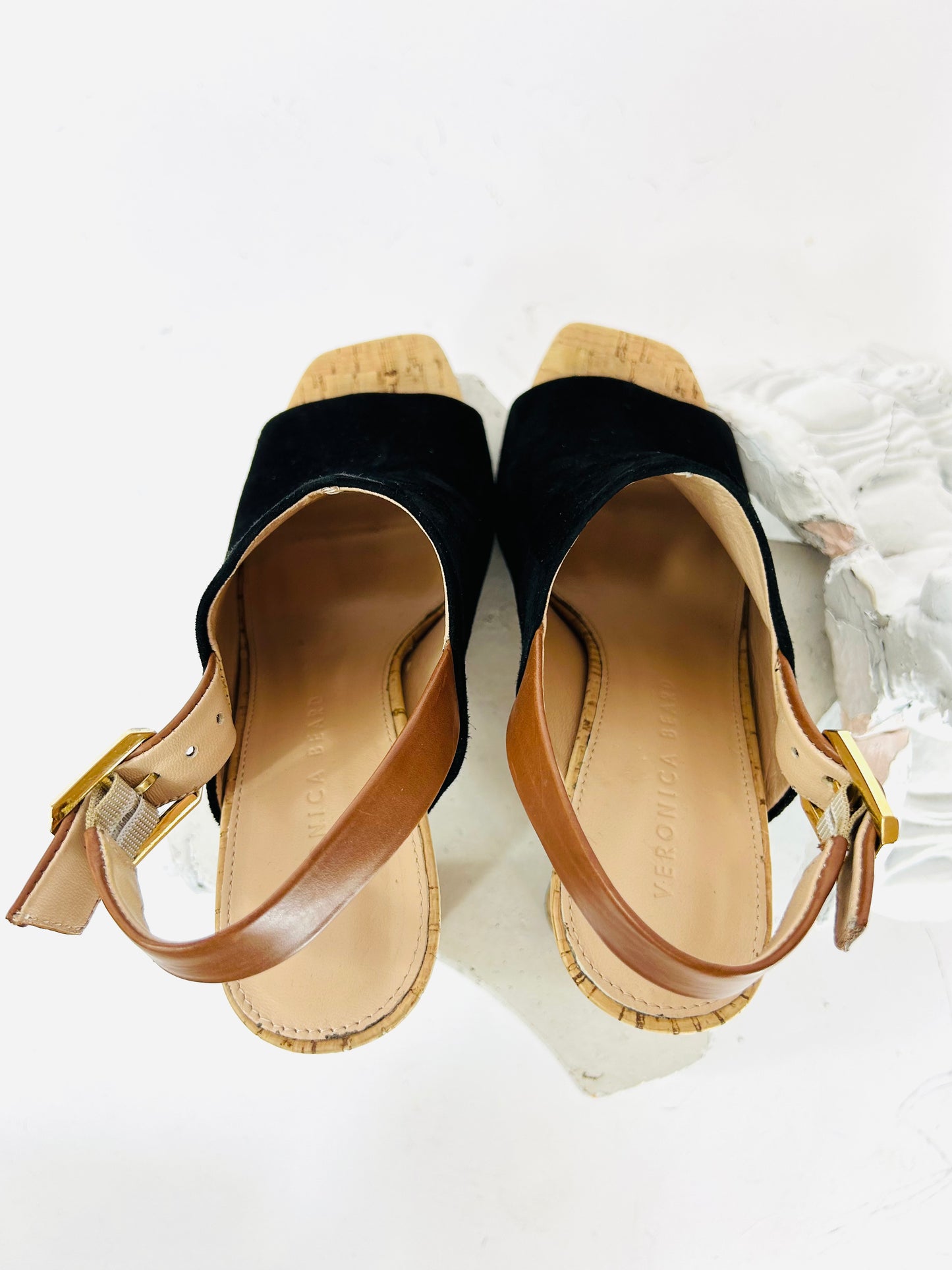Veronica Beard Black Suede Sandal