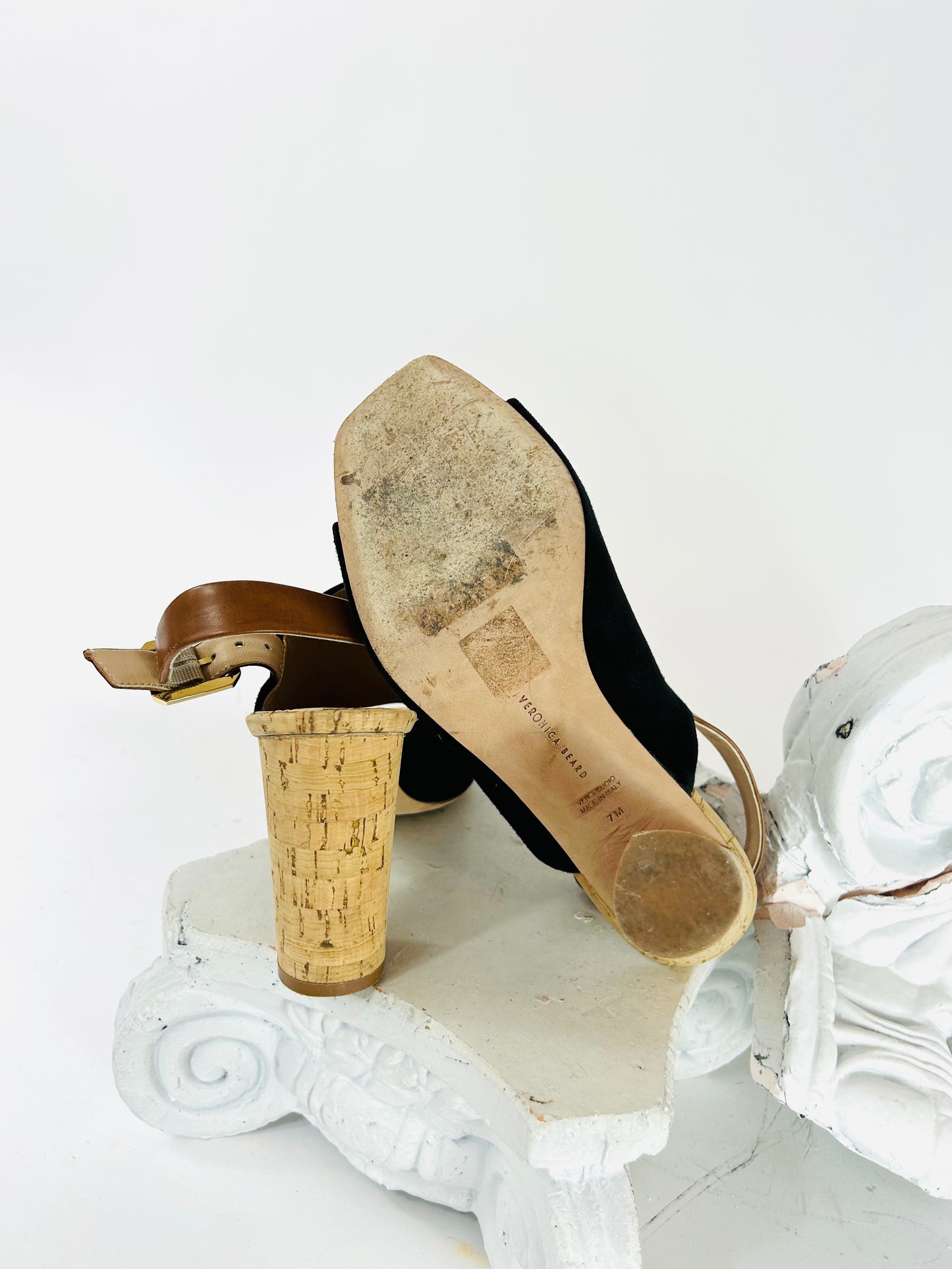 Veronica Beard Black Suede Sandal