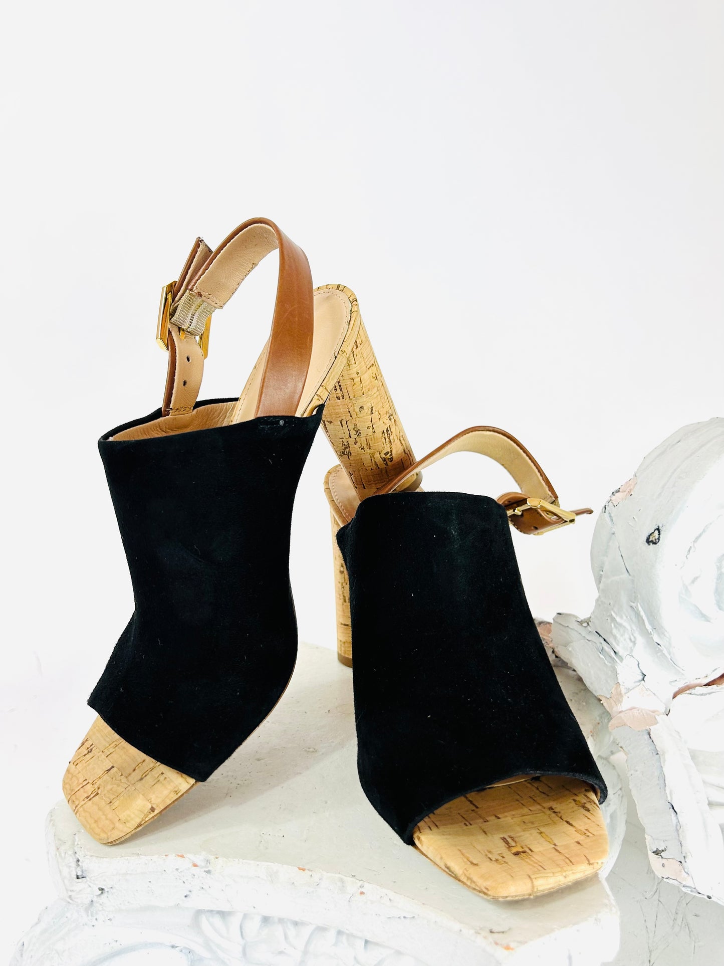 Veronica Beard Black Suede Sandal