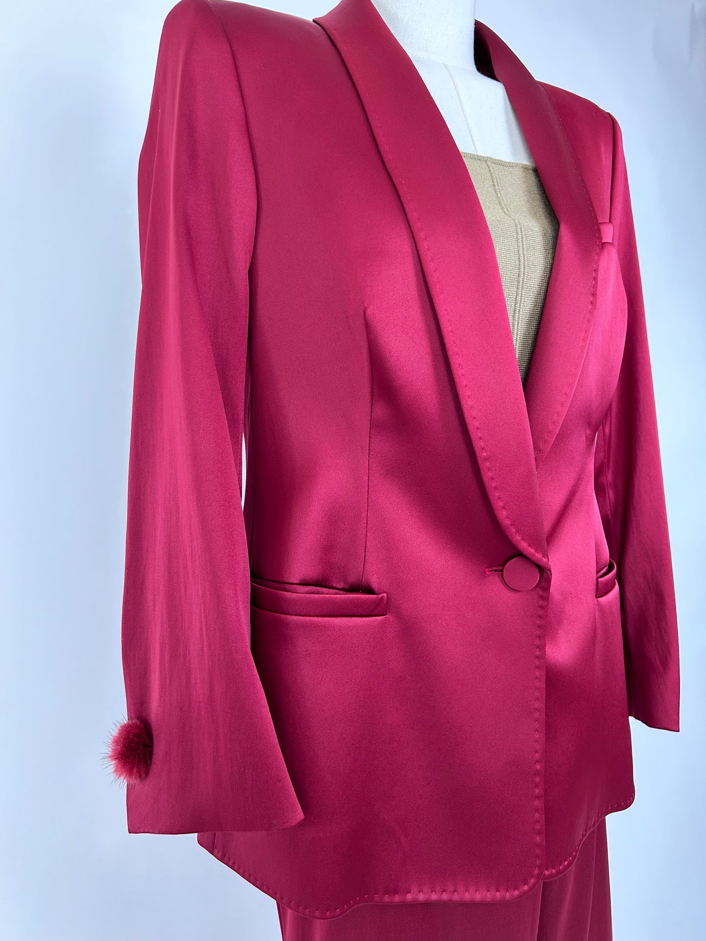 Escada Maroon Blazer and Pants
