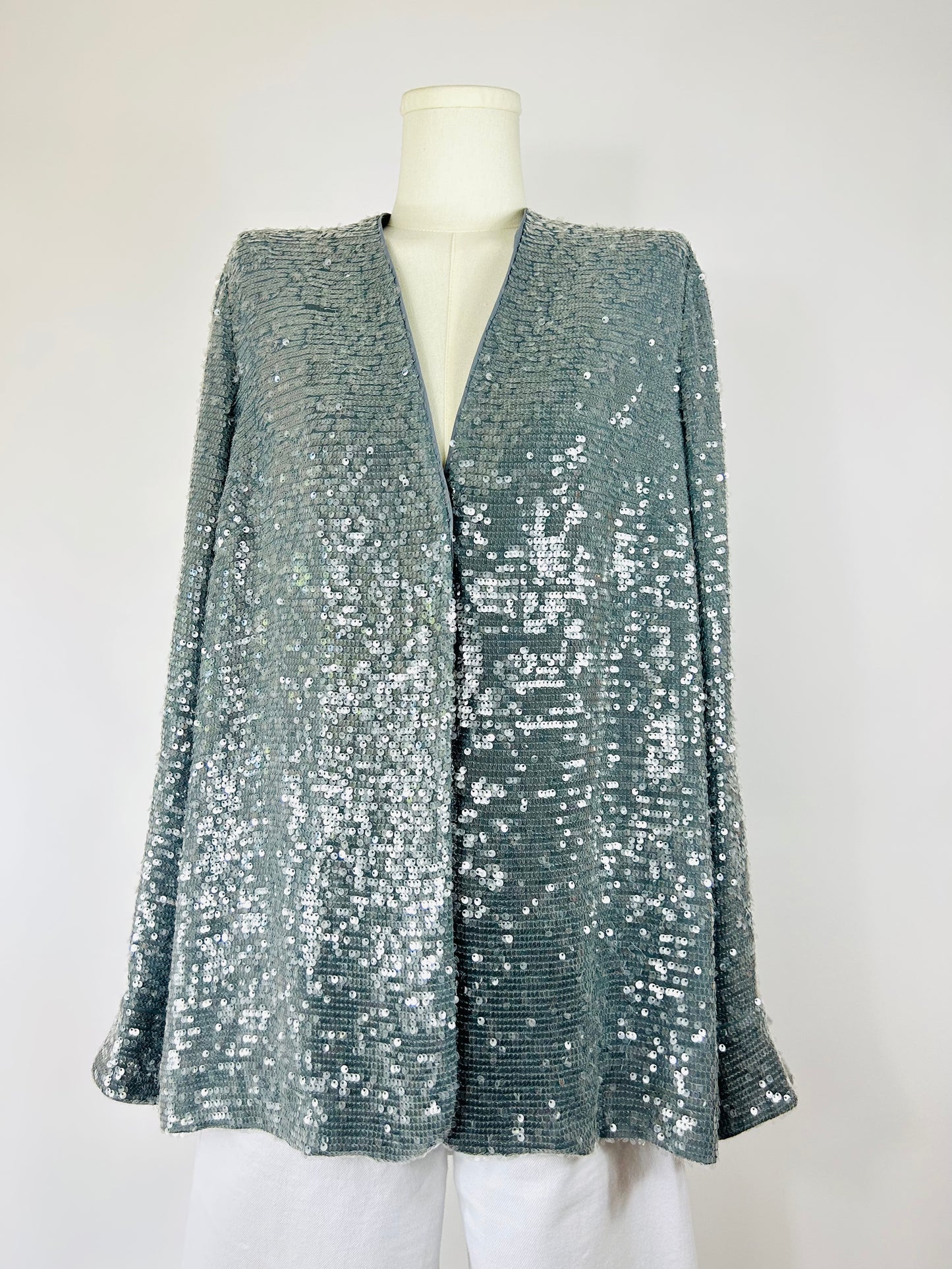 Lapointe Gray Sequin Jacket
