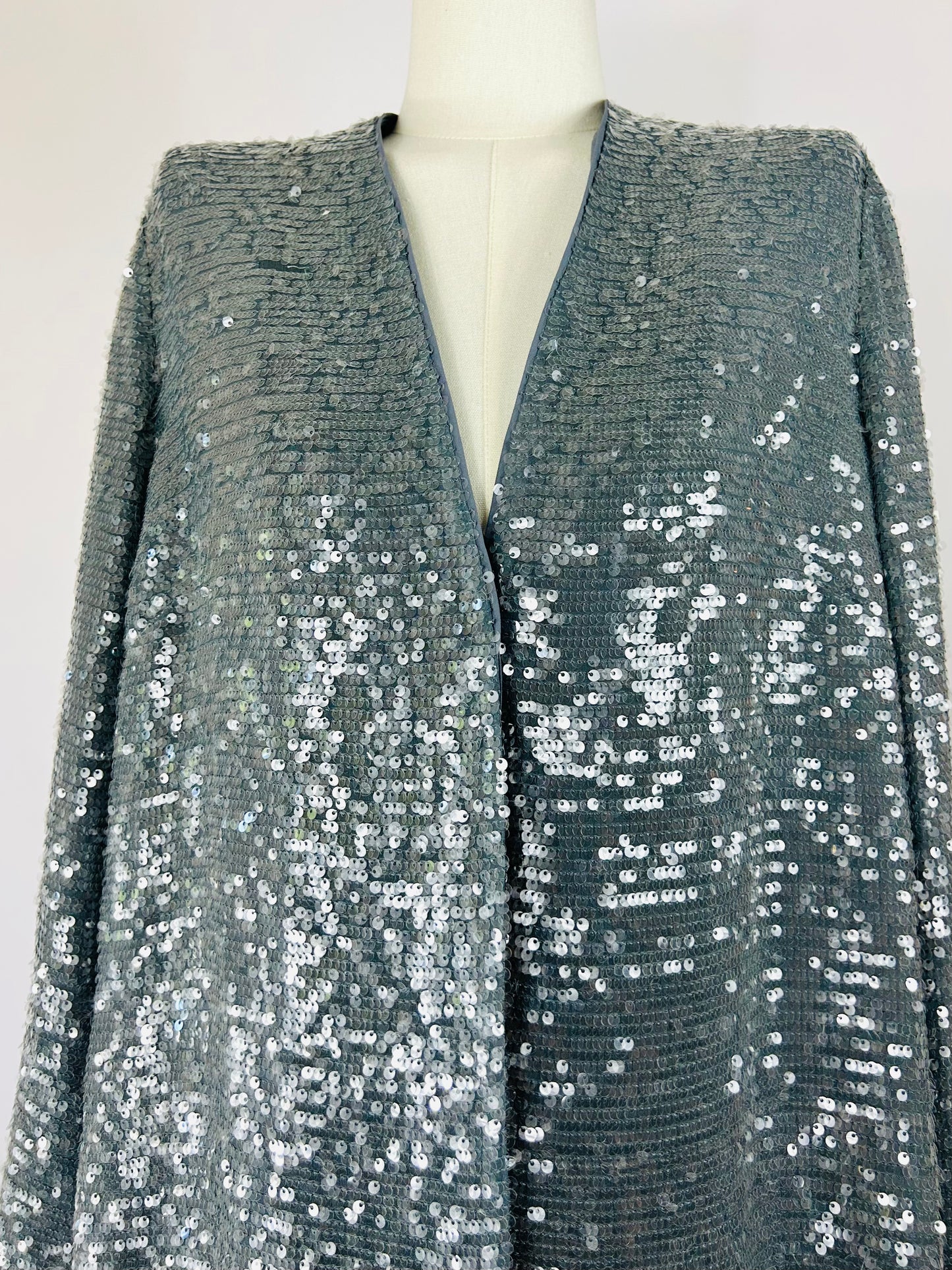 Lapointe Gray Sequin Jacket