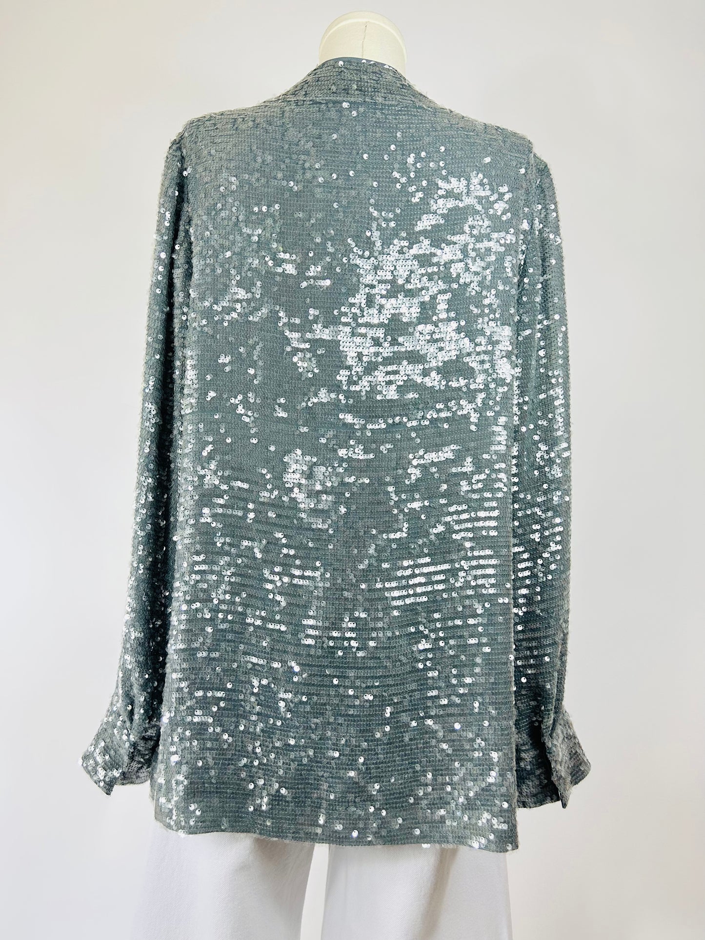 Lapointe Gray Sequin Jacket
