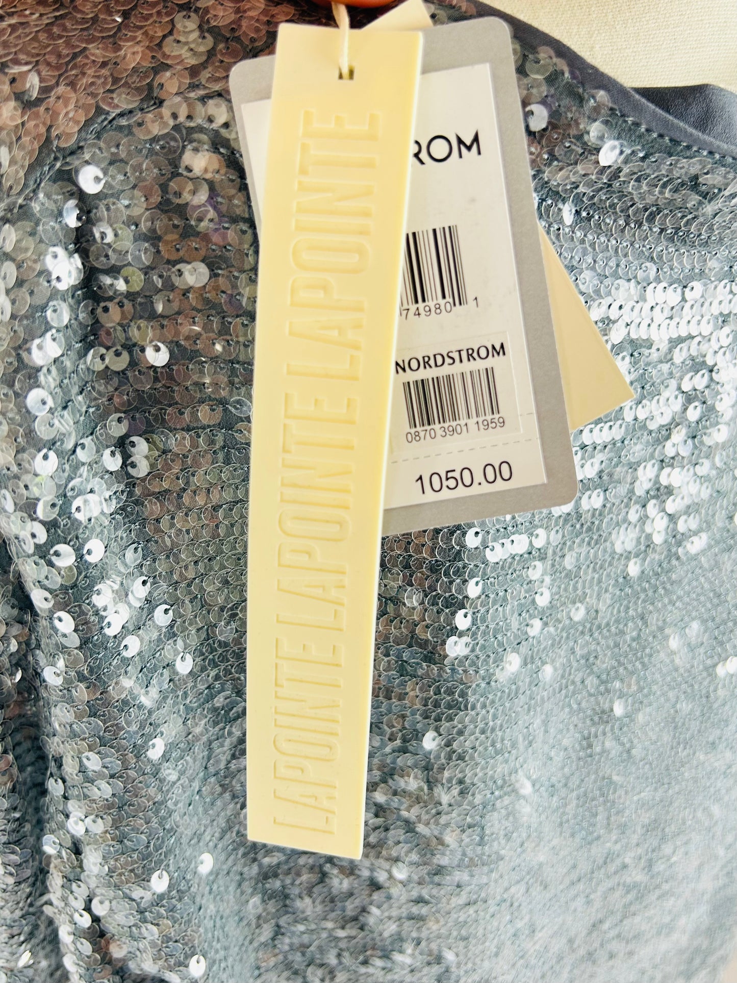 Lapointe Gray Sequin Jacket