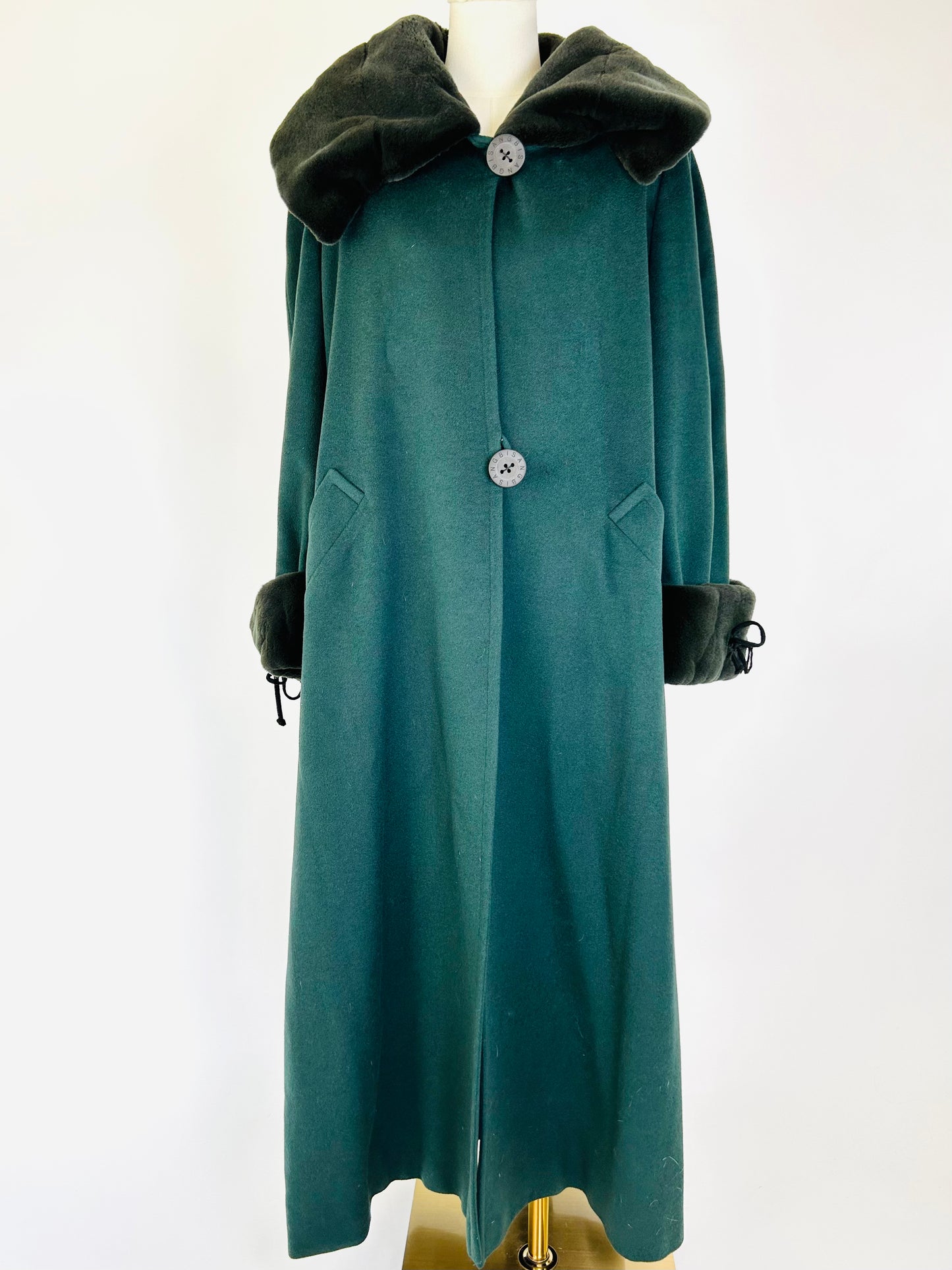 Vintage Neiman Marcus Forest Green Coat