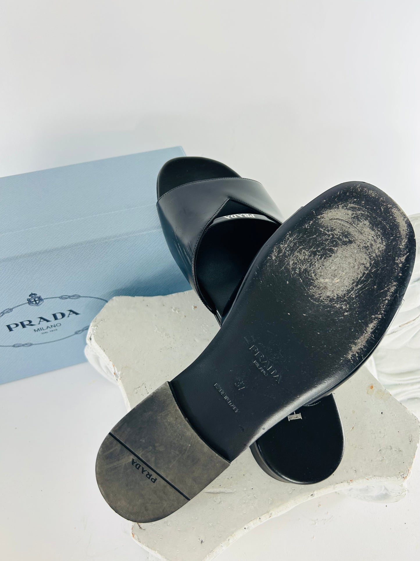Prada Black Slide