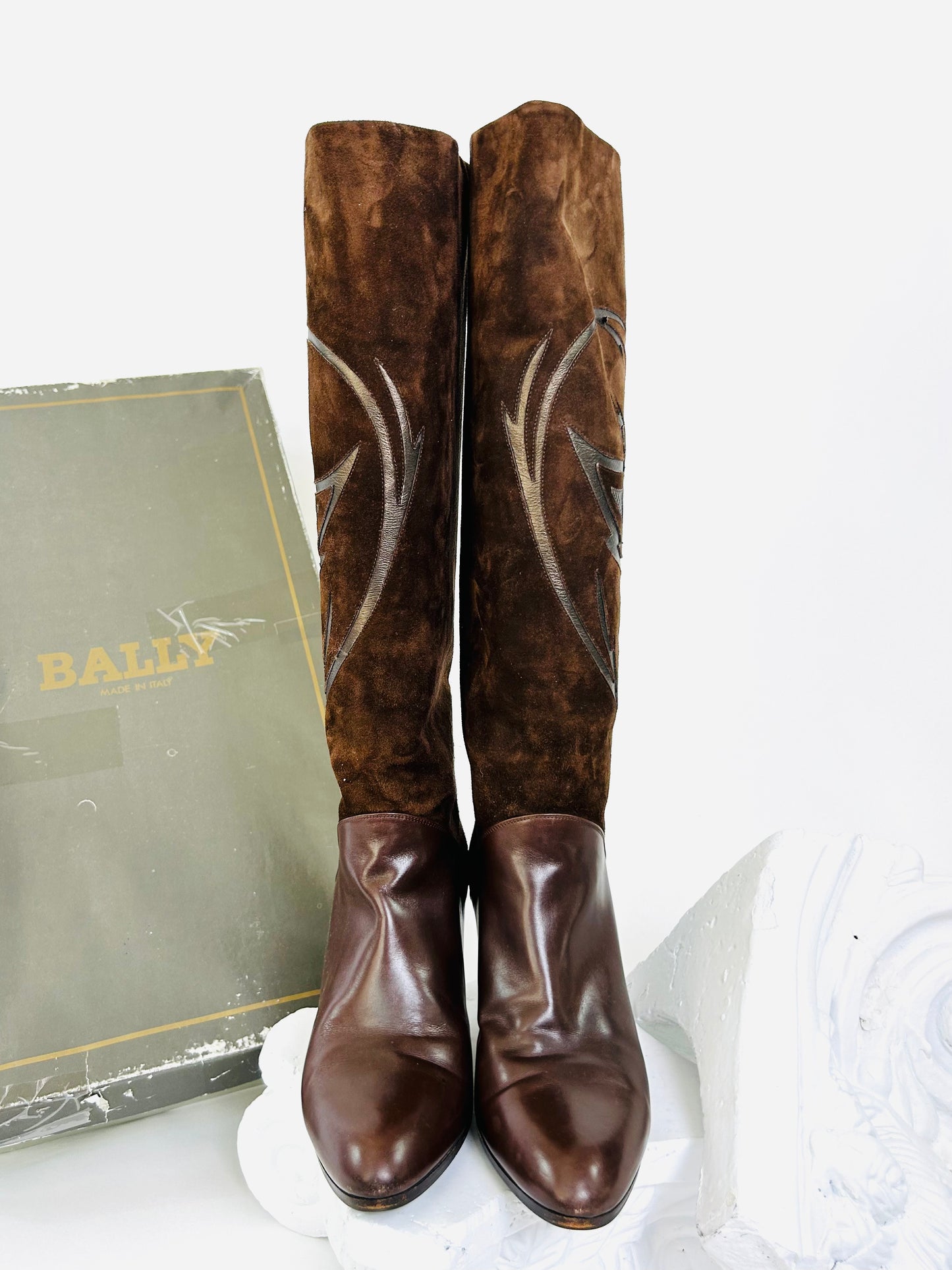 Vintage Bally Suede Heeled Boot