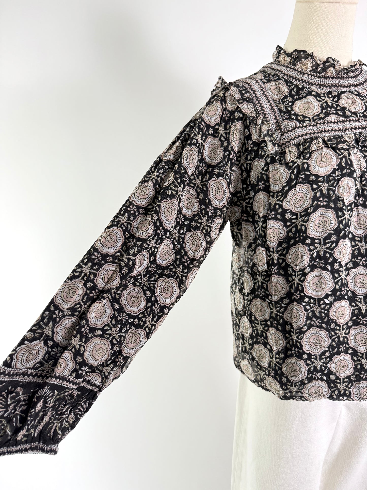 Cleobella Black Print Top