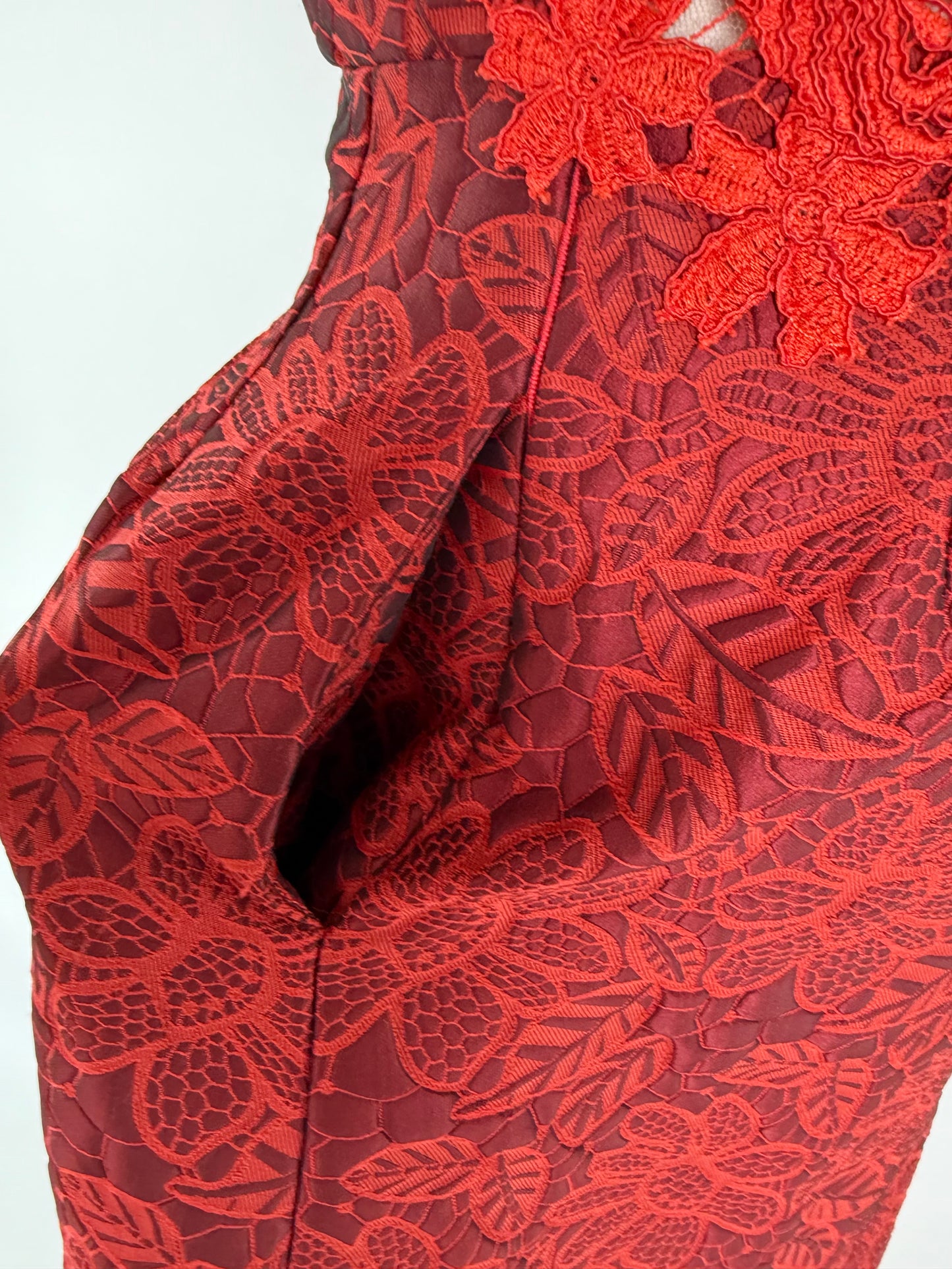 Monique Lhuillier Brocade Dress