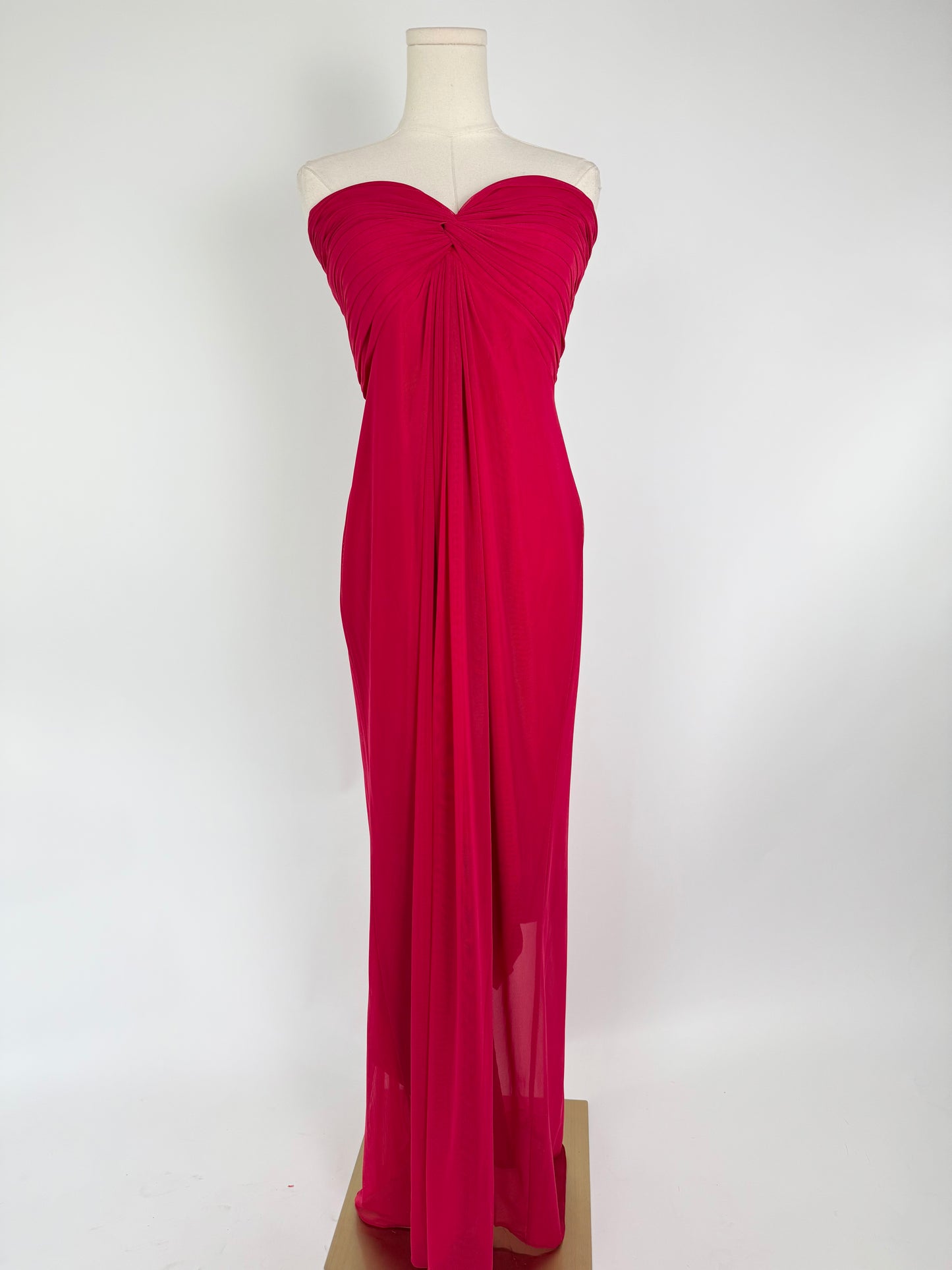 Vintage Tadashi Mesh Strapless Dress
