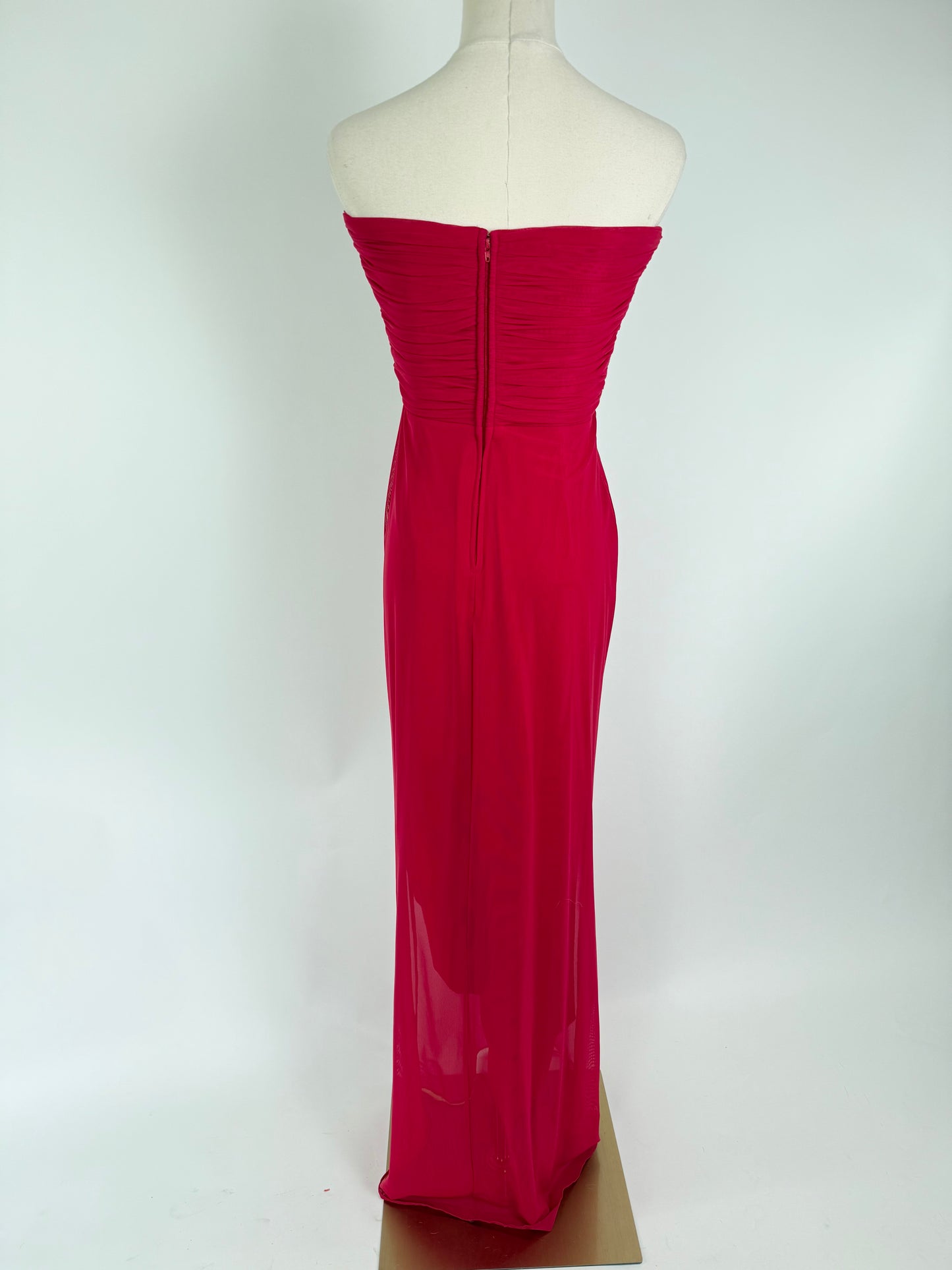Vintage Tadashi Mesh Strapless Dress