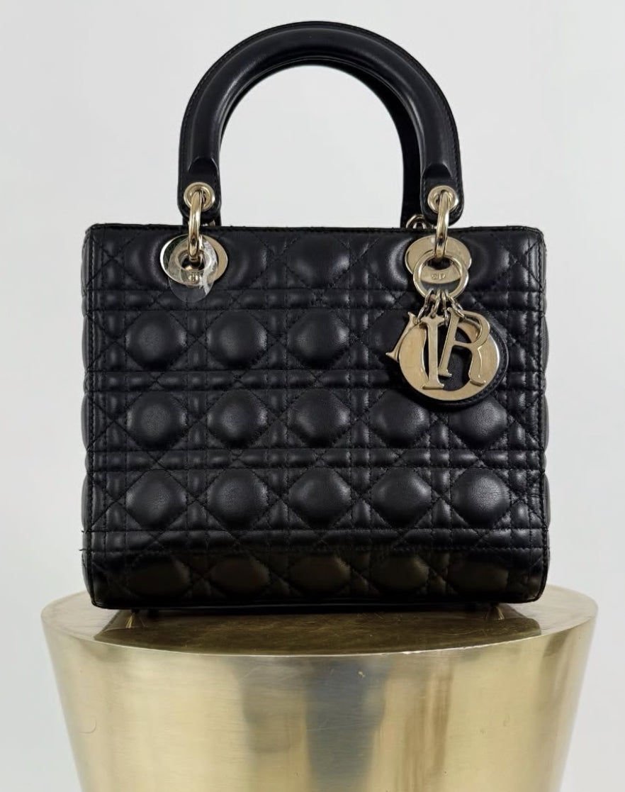 Lady Dior Cannage Black Handbag
