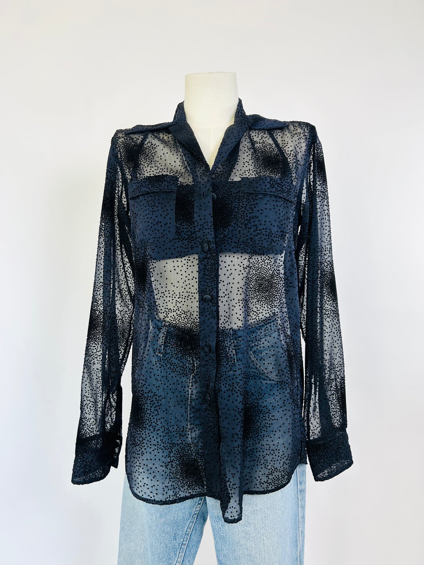 Vintage Romeo Gigli Black Dotted Top