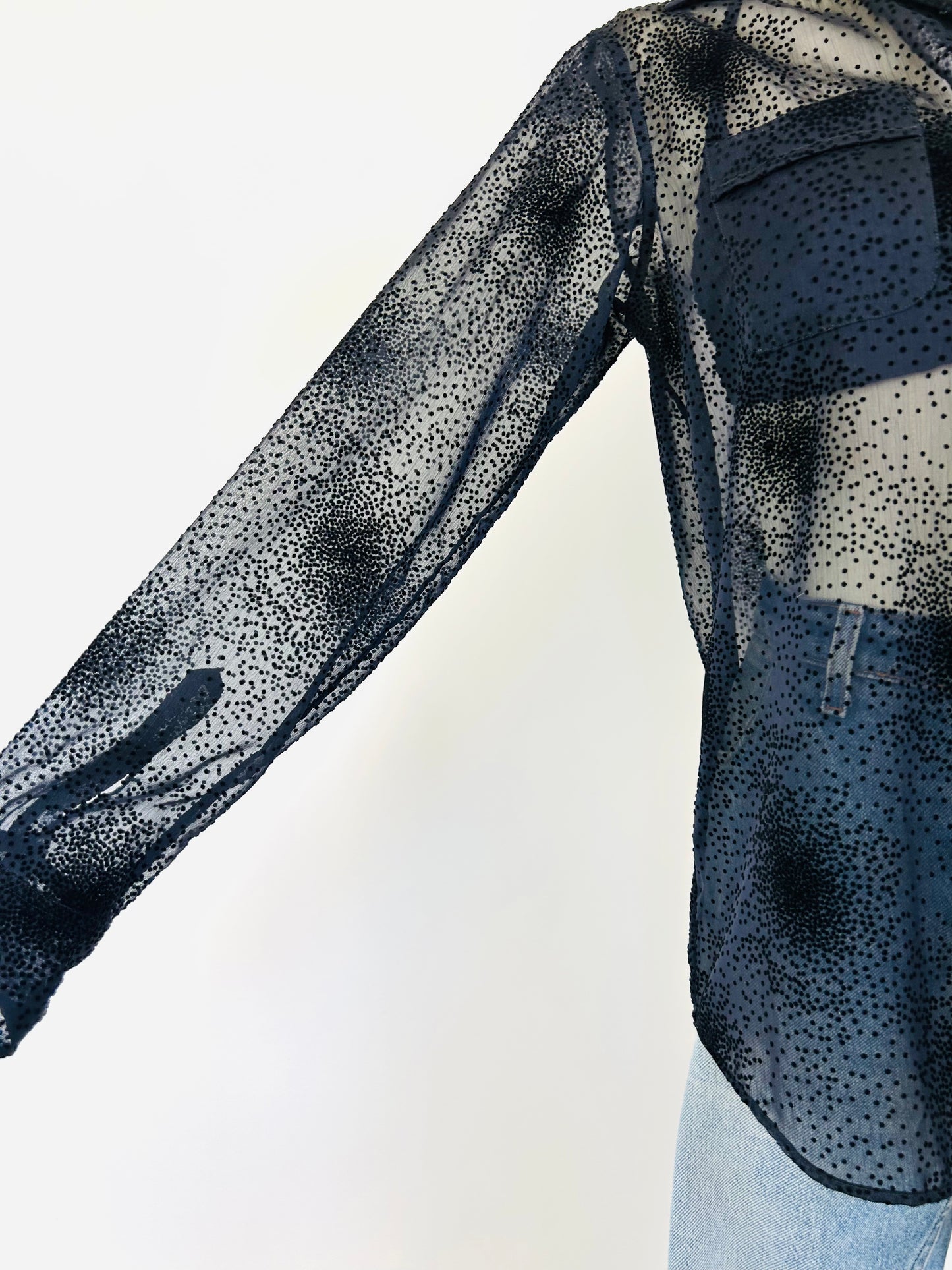 Vintage Romeo Gigli Black Dotted Top