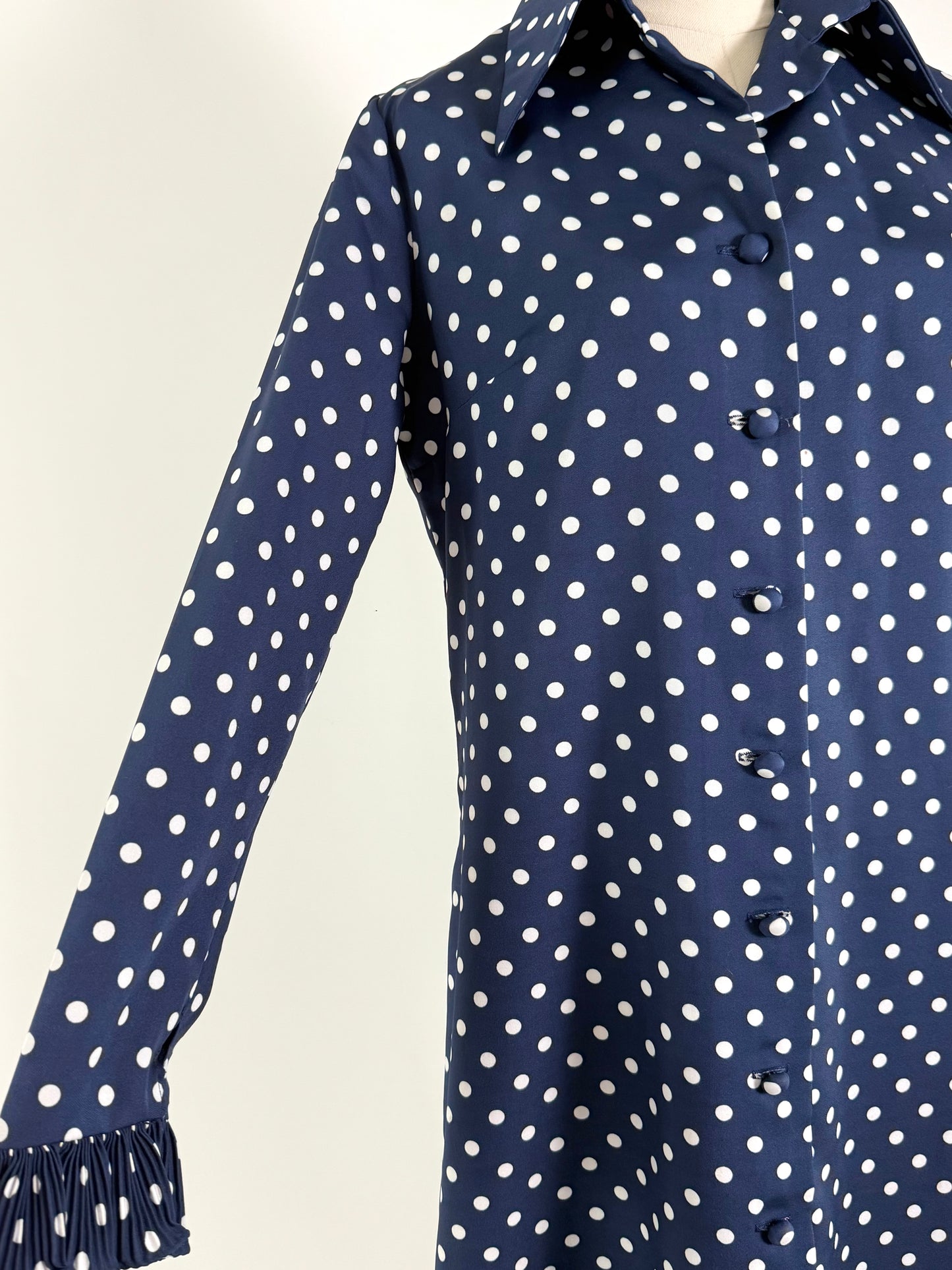 Vintage Victor Costa Midi Polka Dot Dress