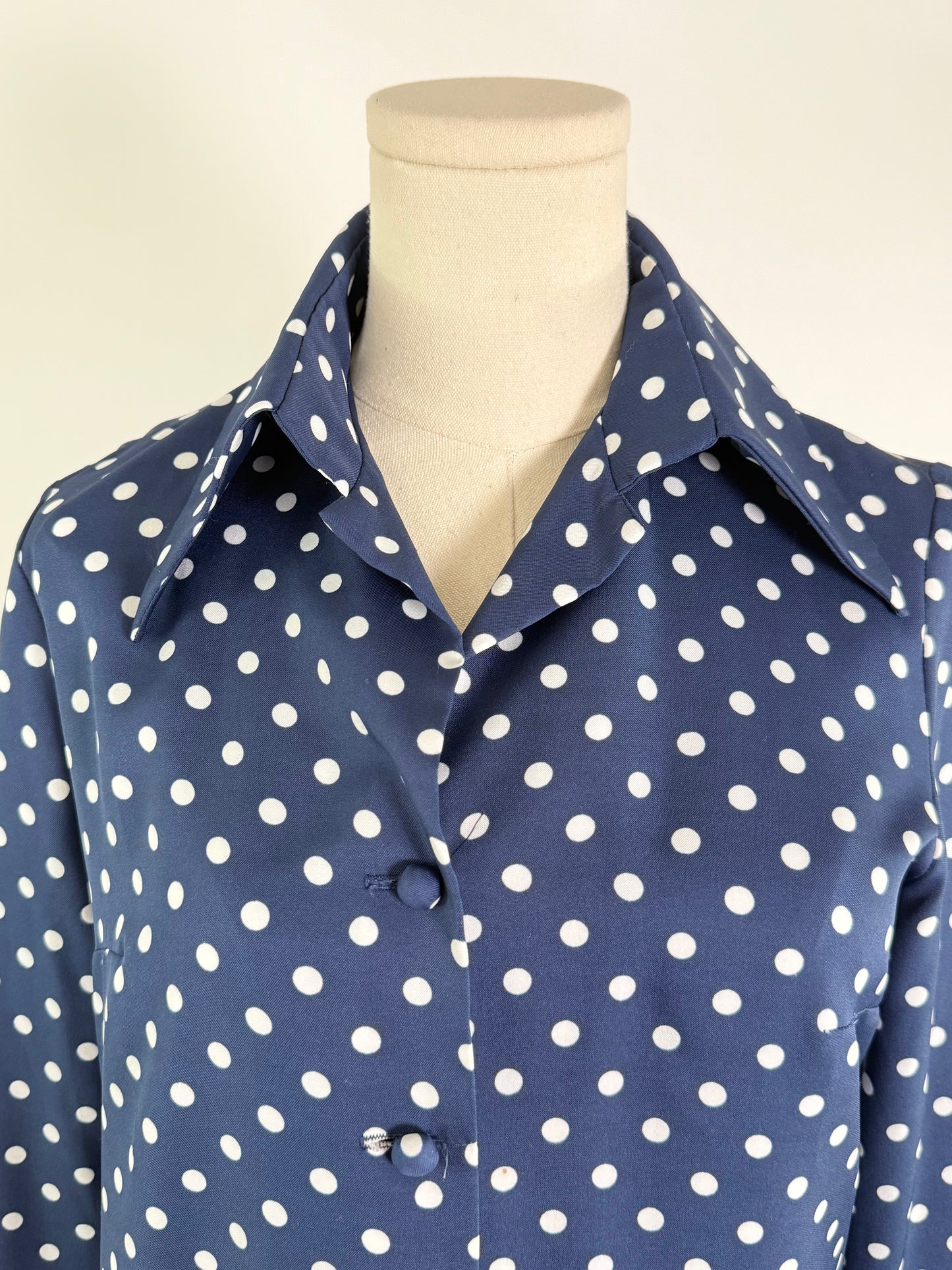 Vintage Victor Costa Midi Polka Dot Dress