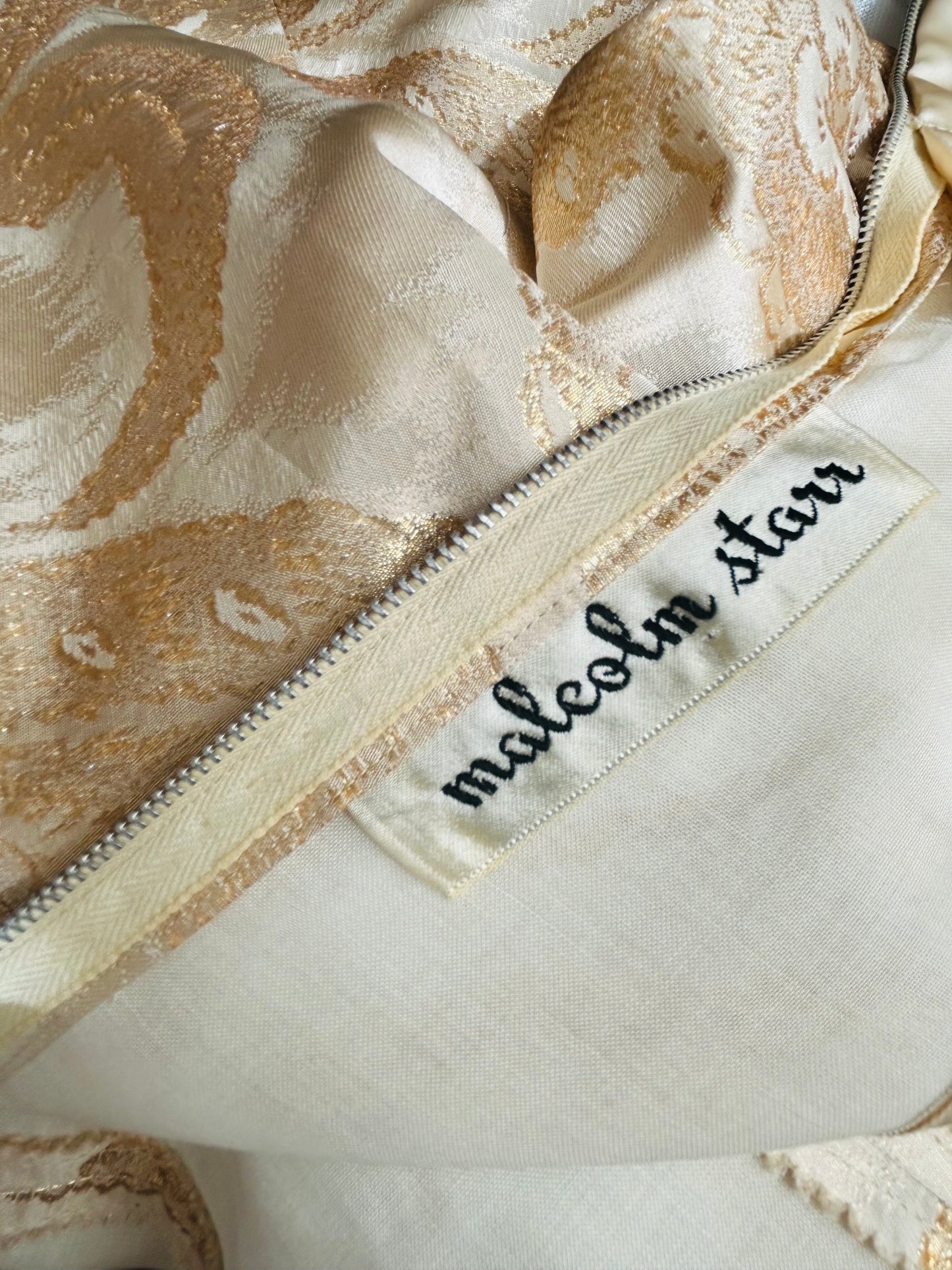 Vintage Malcom Star Brocade Maxi Dress