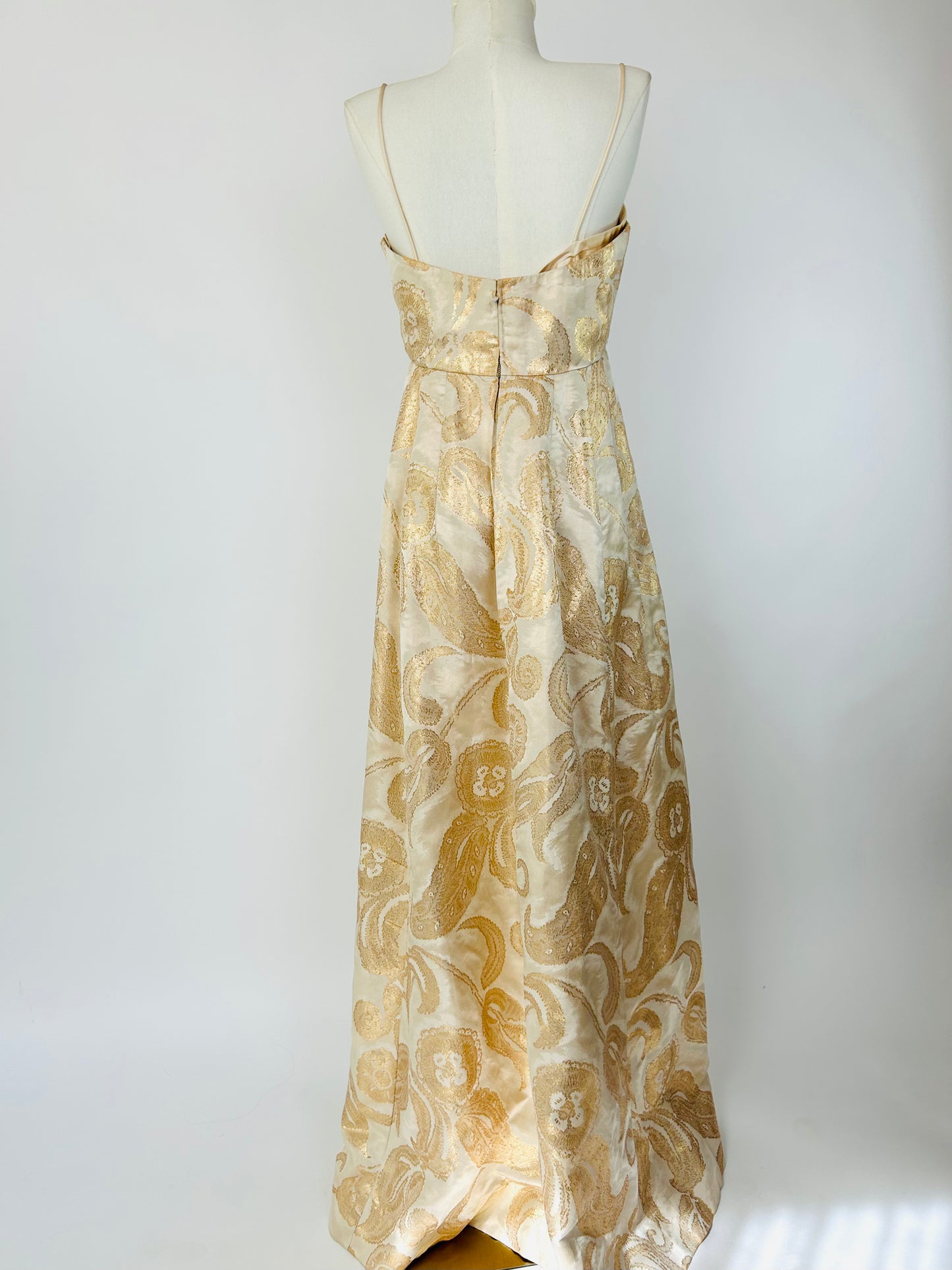 Vintage Malcom Star Brocade Maxi Dress