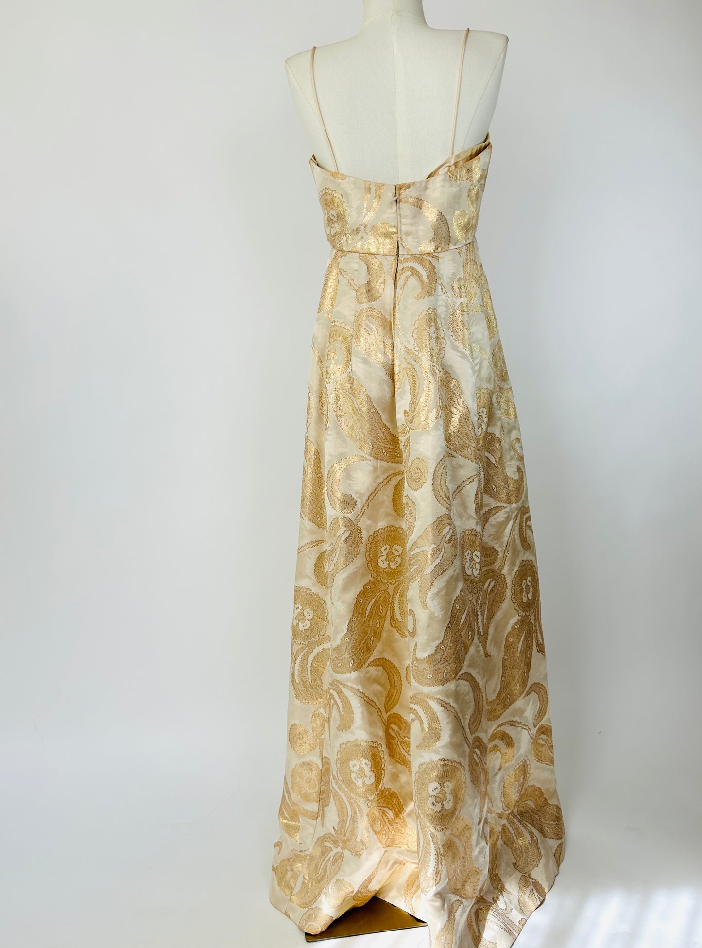 Vintage Malcom Star Brocade Maxi Dress