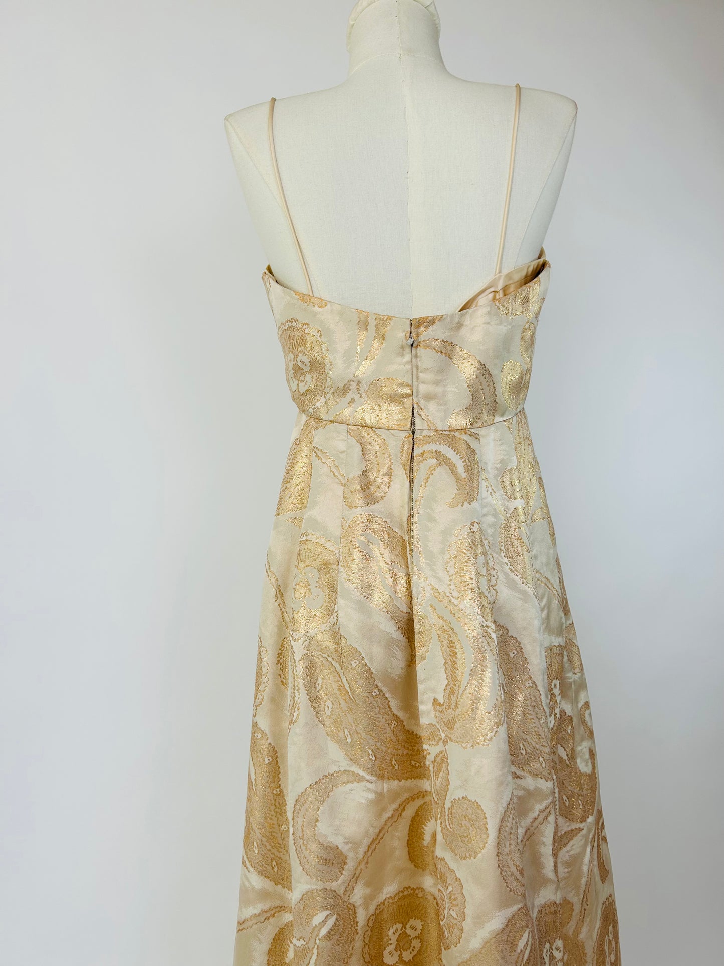 Vintage Malcom Star Brocade Maxi Dress