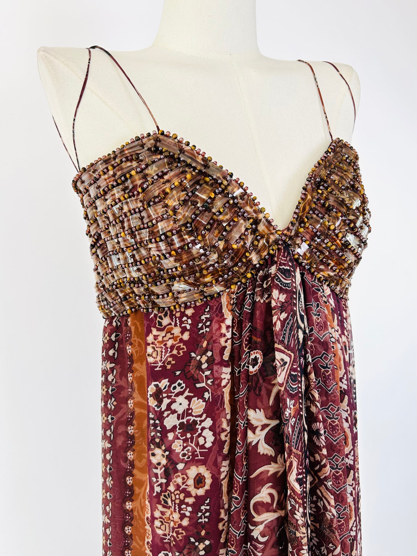 Vintage Oscar de la Renta Silk Maxi Dress