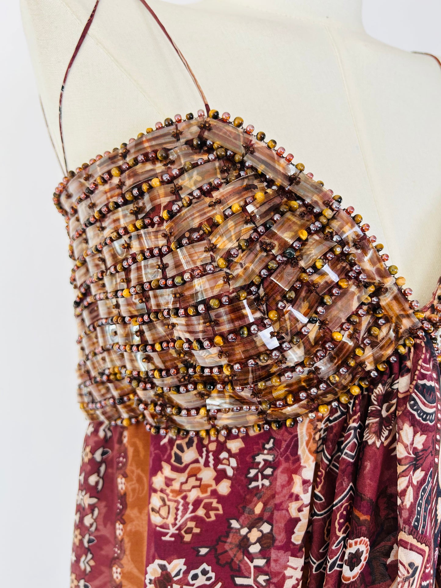 Vintage Oscar de la Renta Silk Maxi Dress