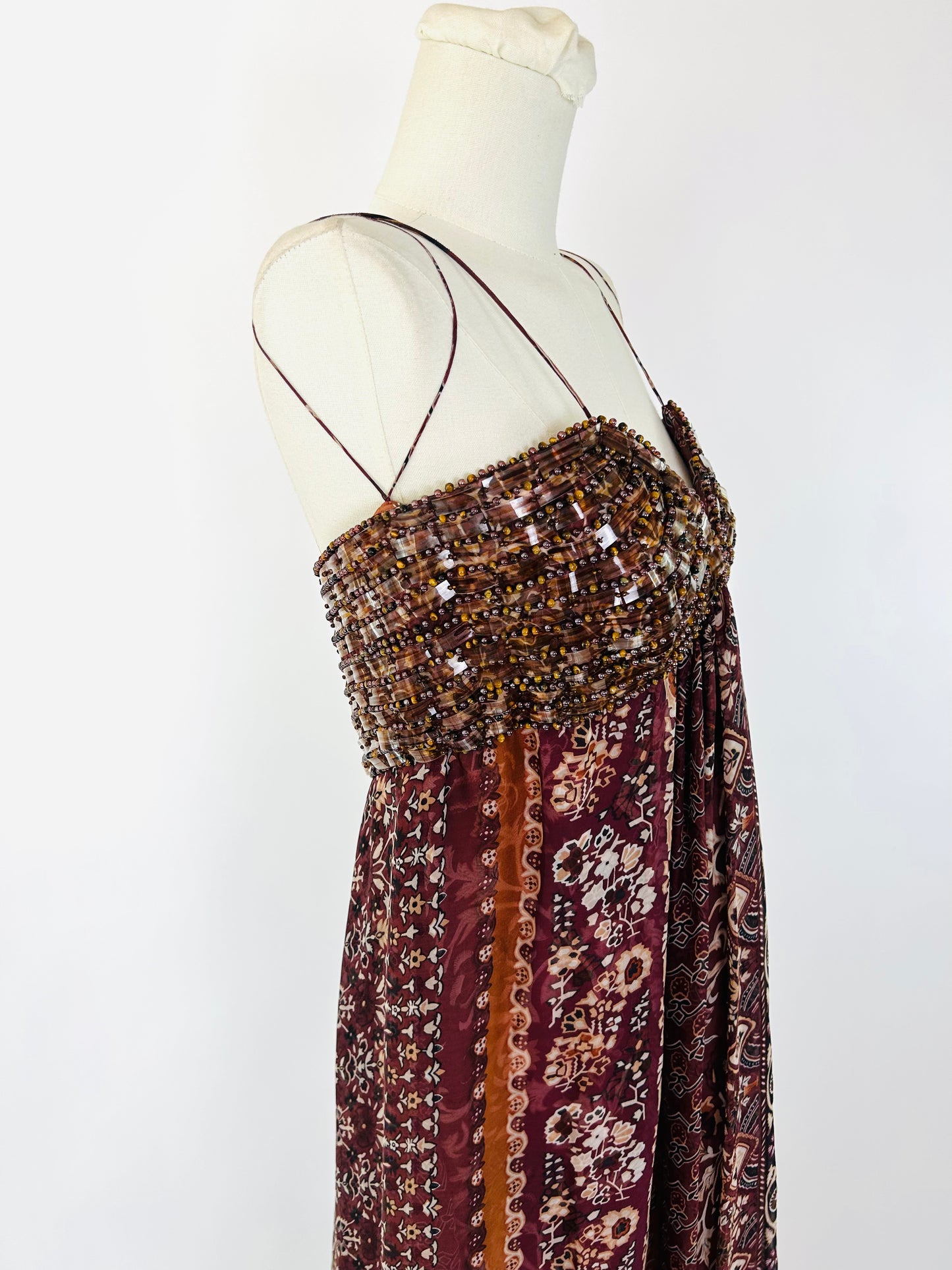 Vintage Oscar de la Renta Silk Maxi Dress
