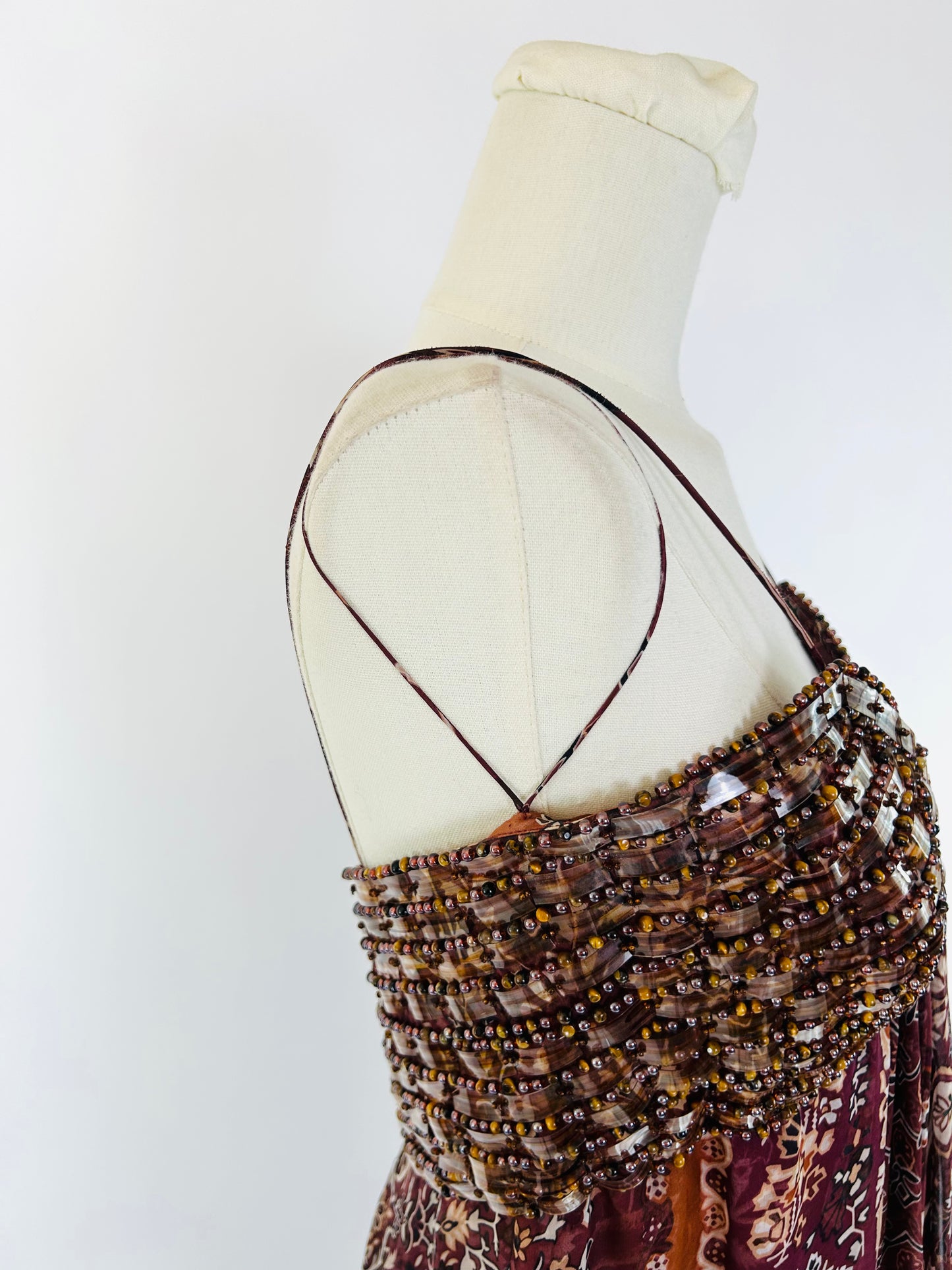 Vintage Oscar de la Renta Silk Maxi Dress