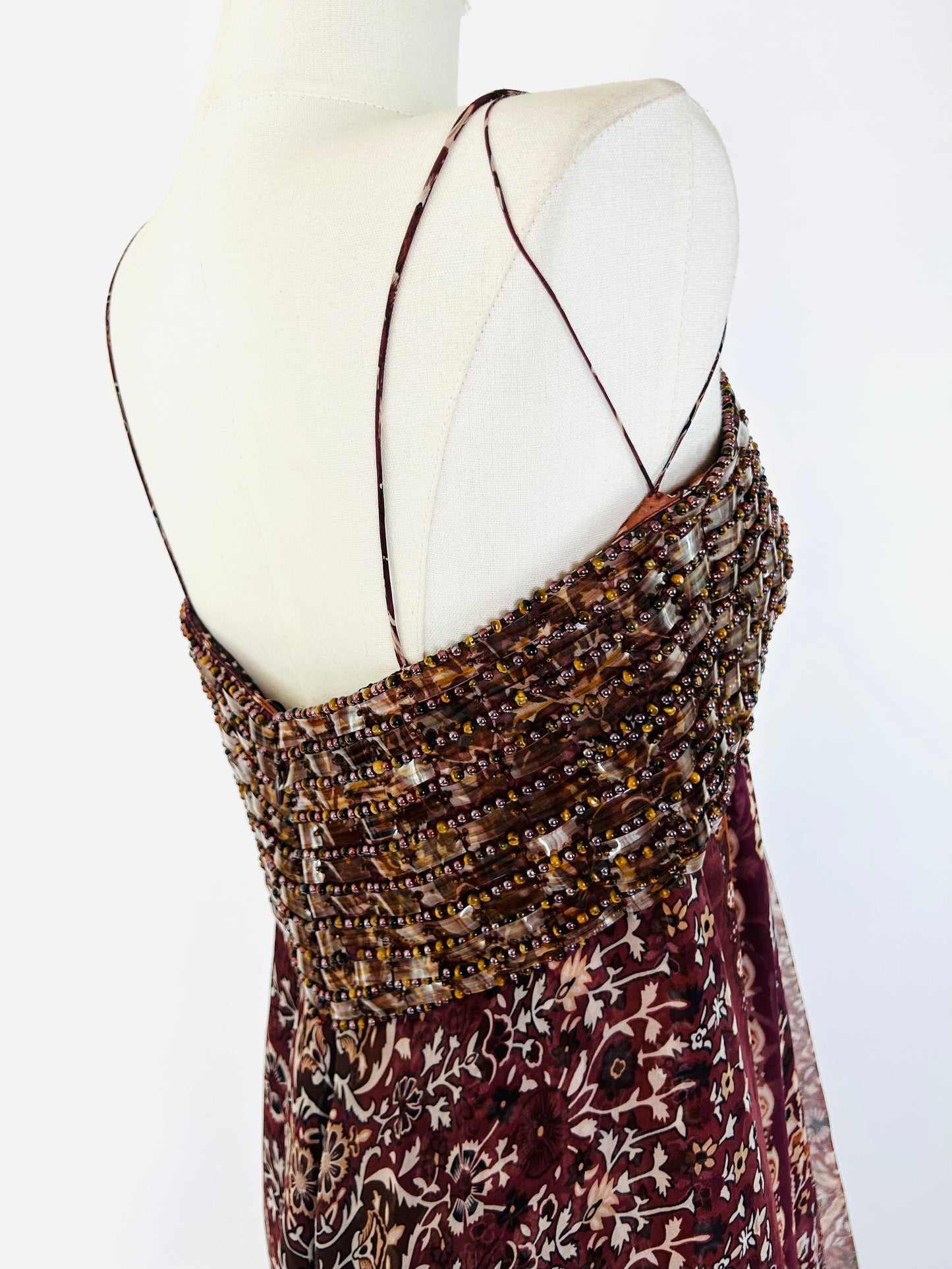 Vintage Oscar de la Renta Silk Maxi Dress