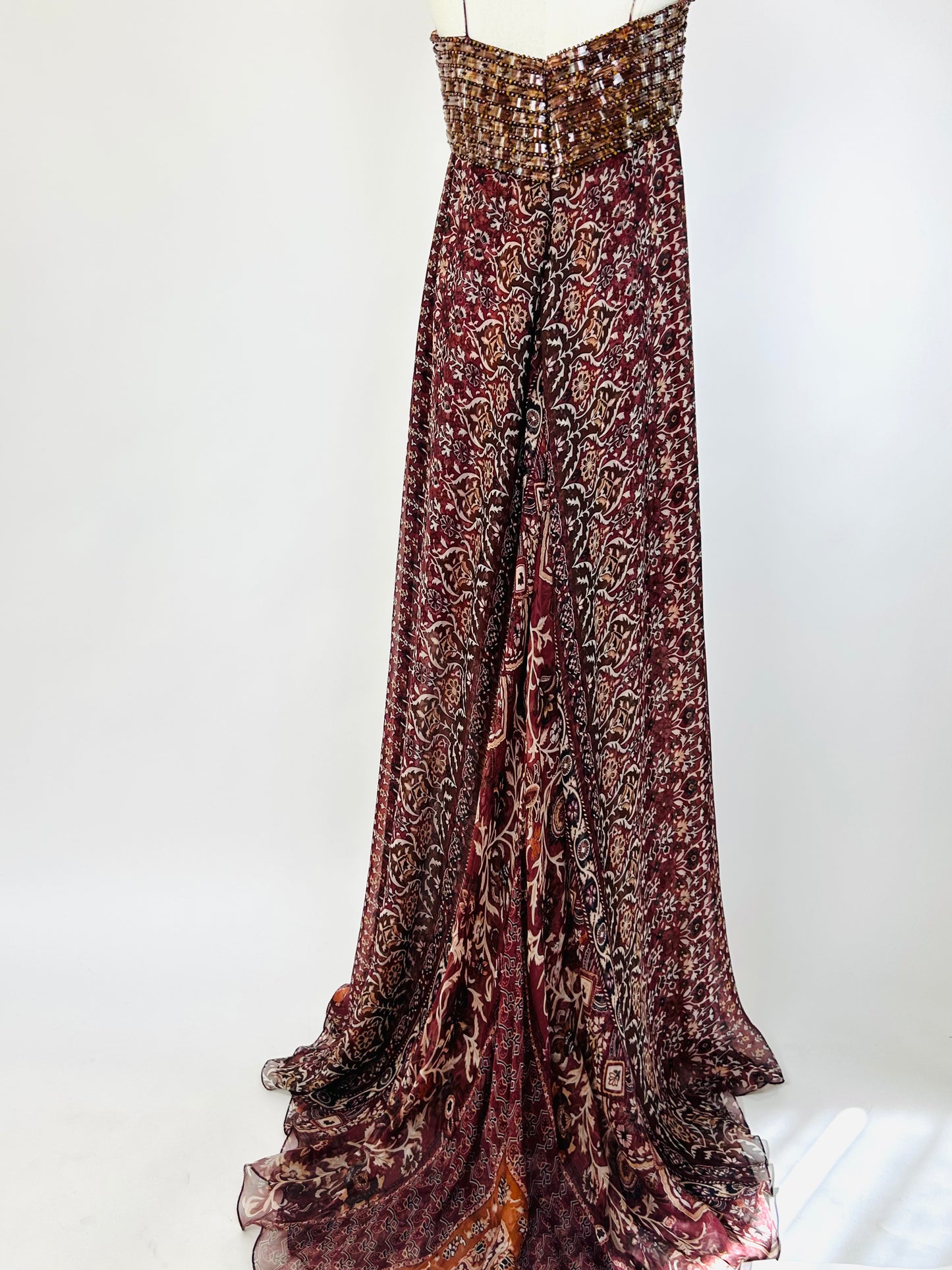 Vintage Oscar de la Renta Silk Maxi Dress