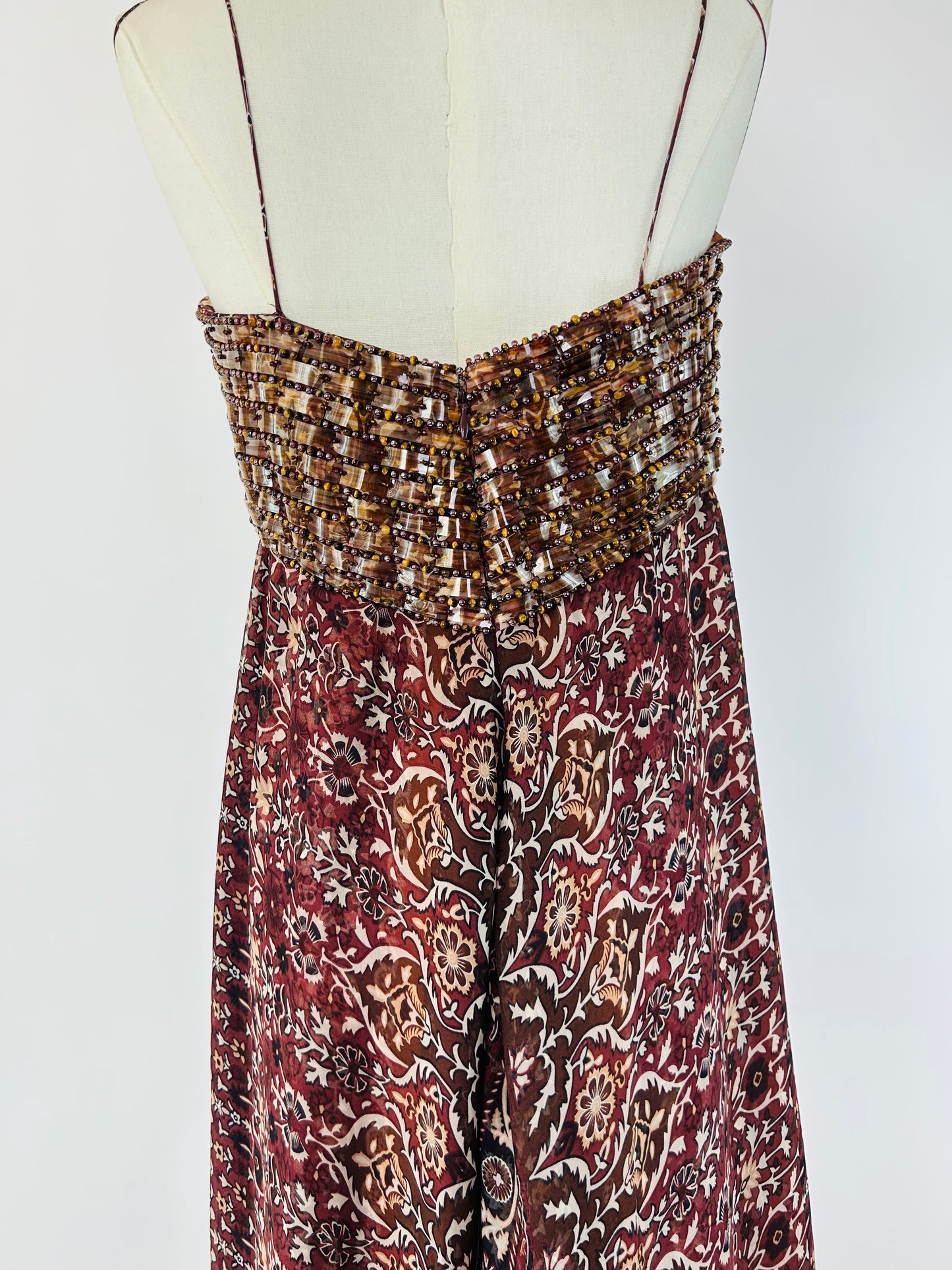 Vintage Oscar de la Renta Silk Maxi Dress