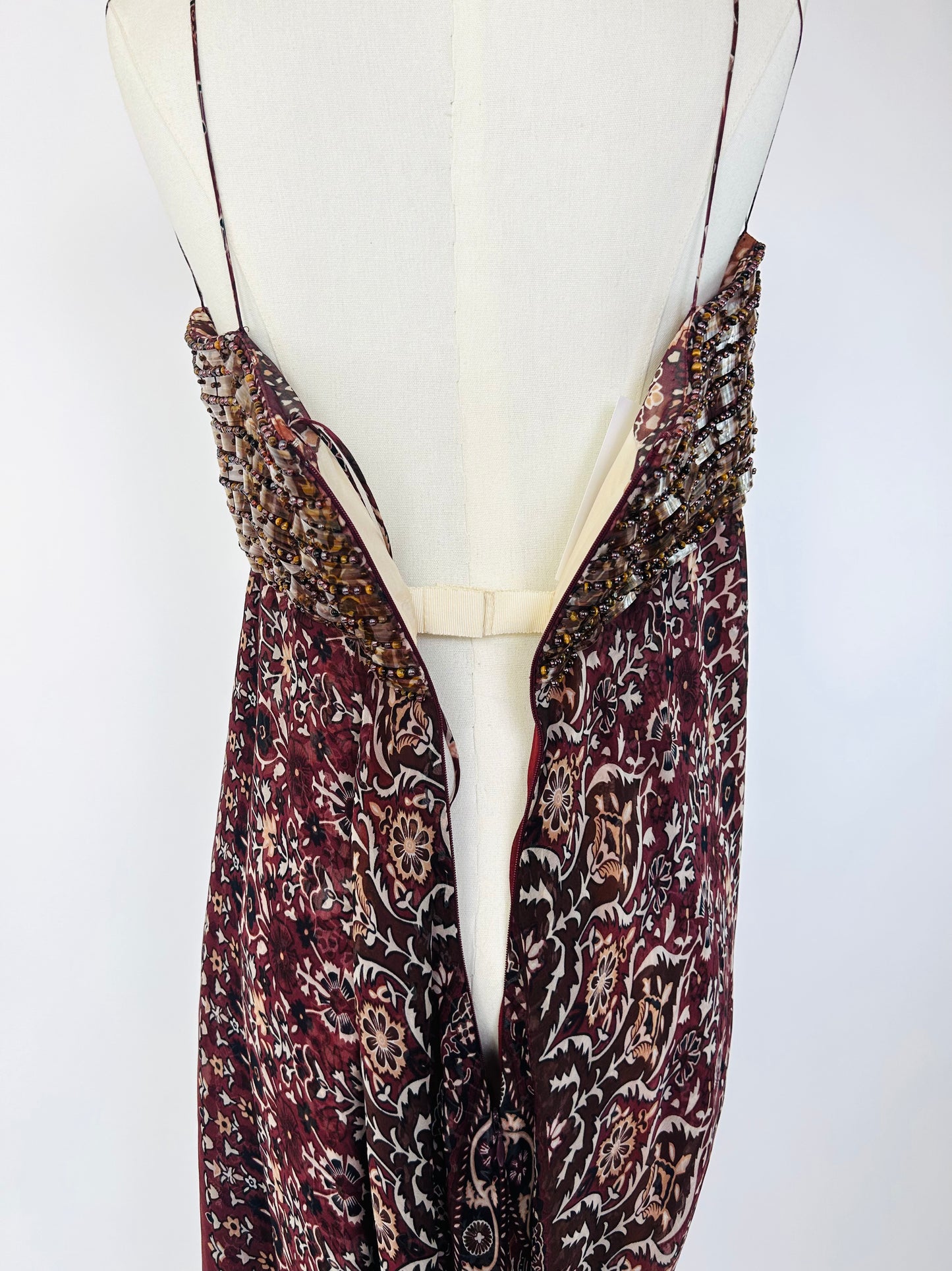 Vintage Oscar de la Renta Silk Maxi Dress