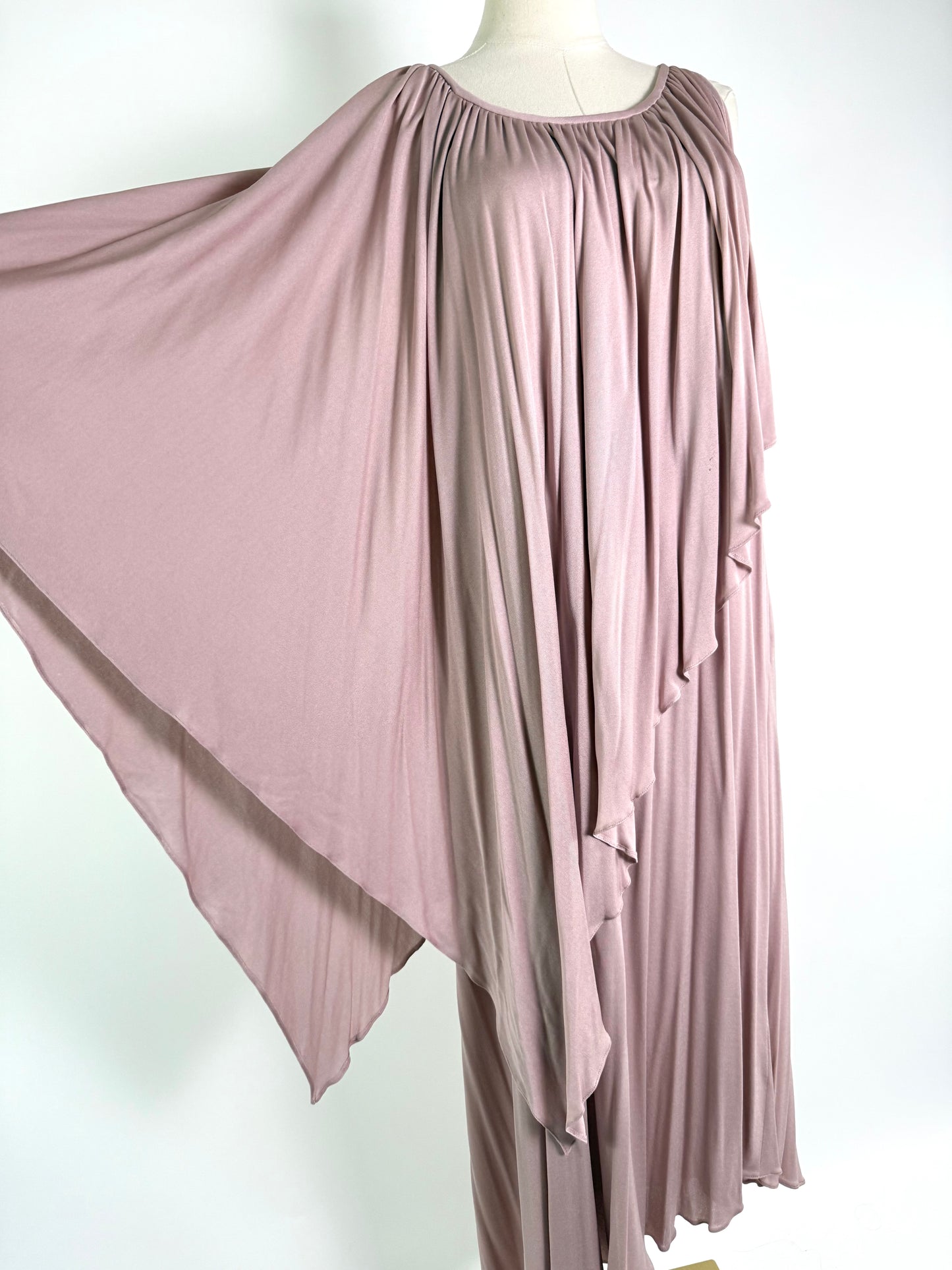 Vintage Scott Barrie 70's Asymmetrical Mauve Collectors Dres