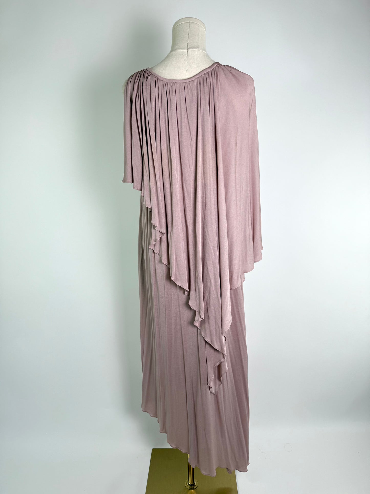 Vintage Scott Barrie 70's Asymmetrical Mauve Collectors Dres