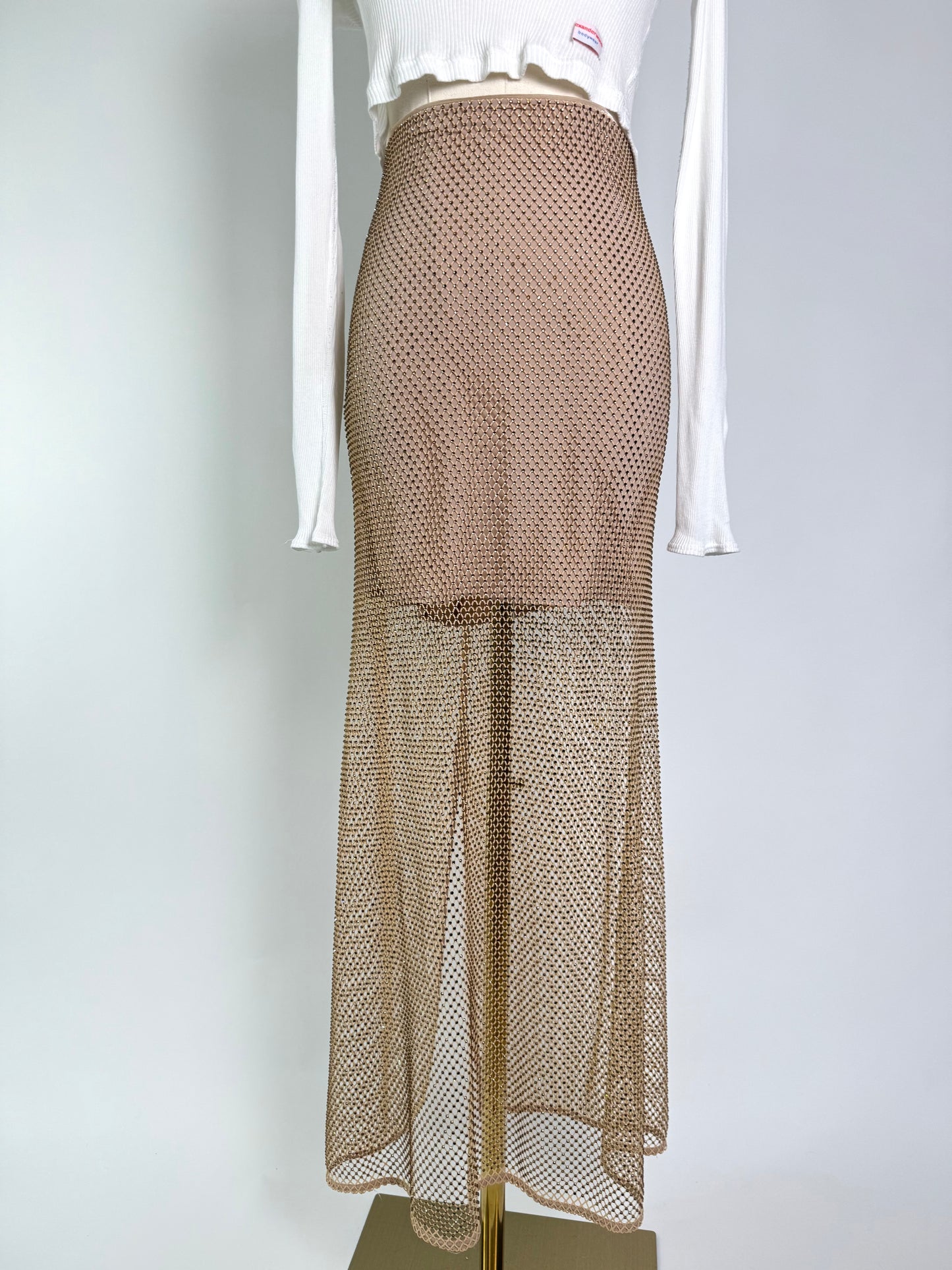 Vintage Scala Orange Beaded Dress