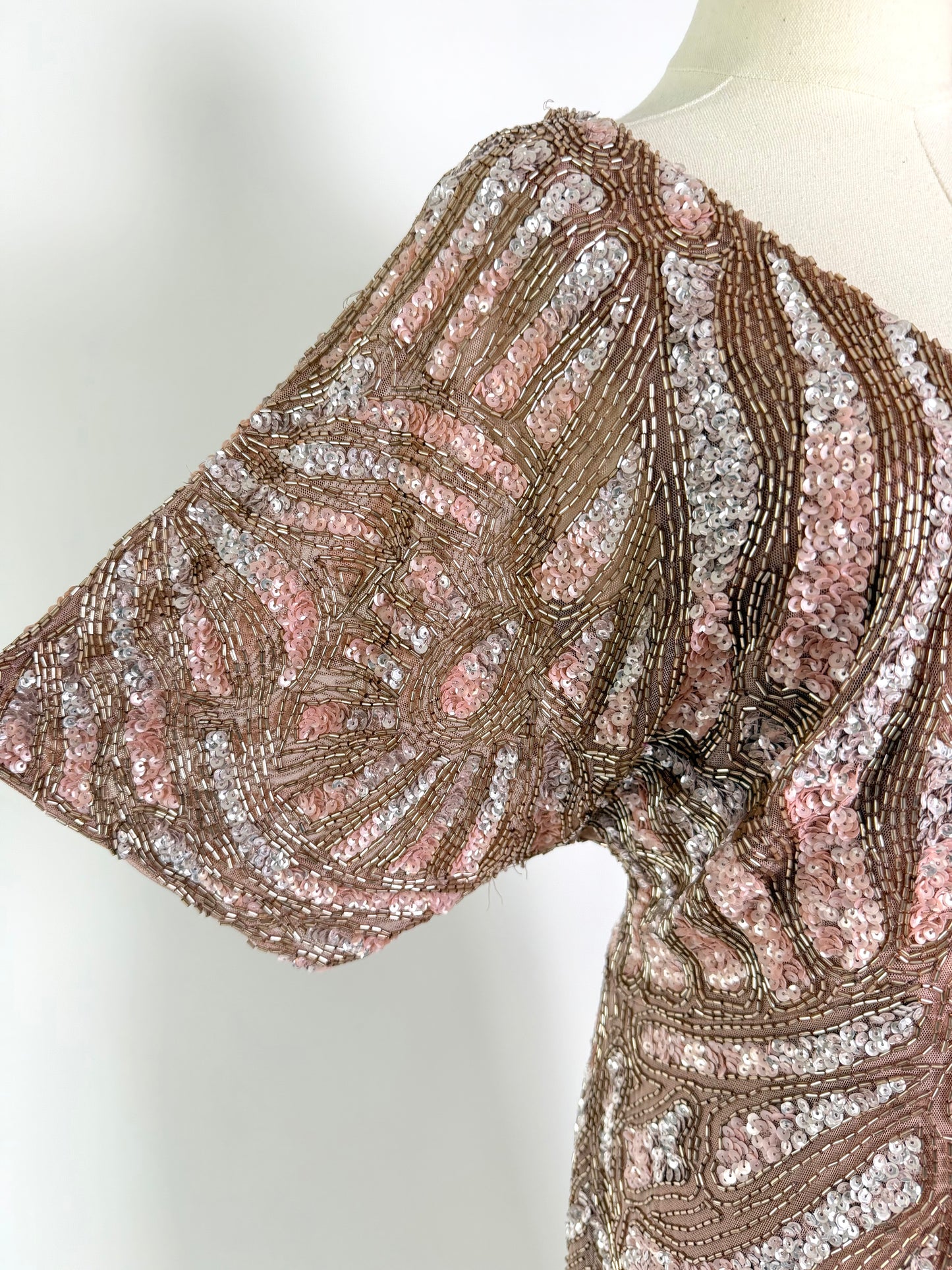Aidan Mattox Pink Sequin Dress