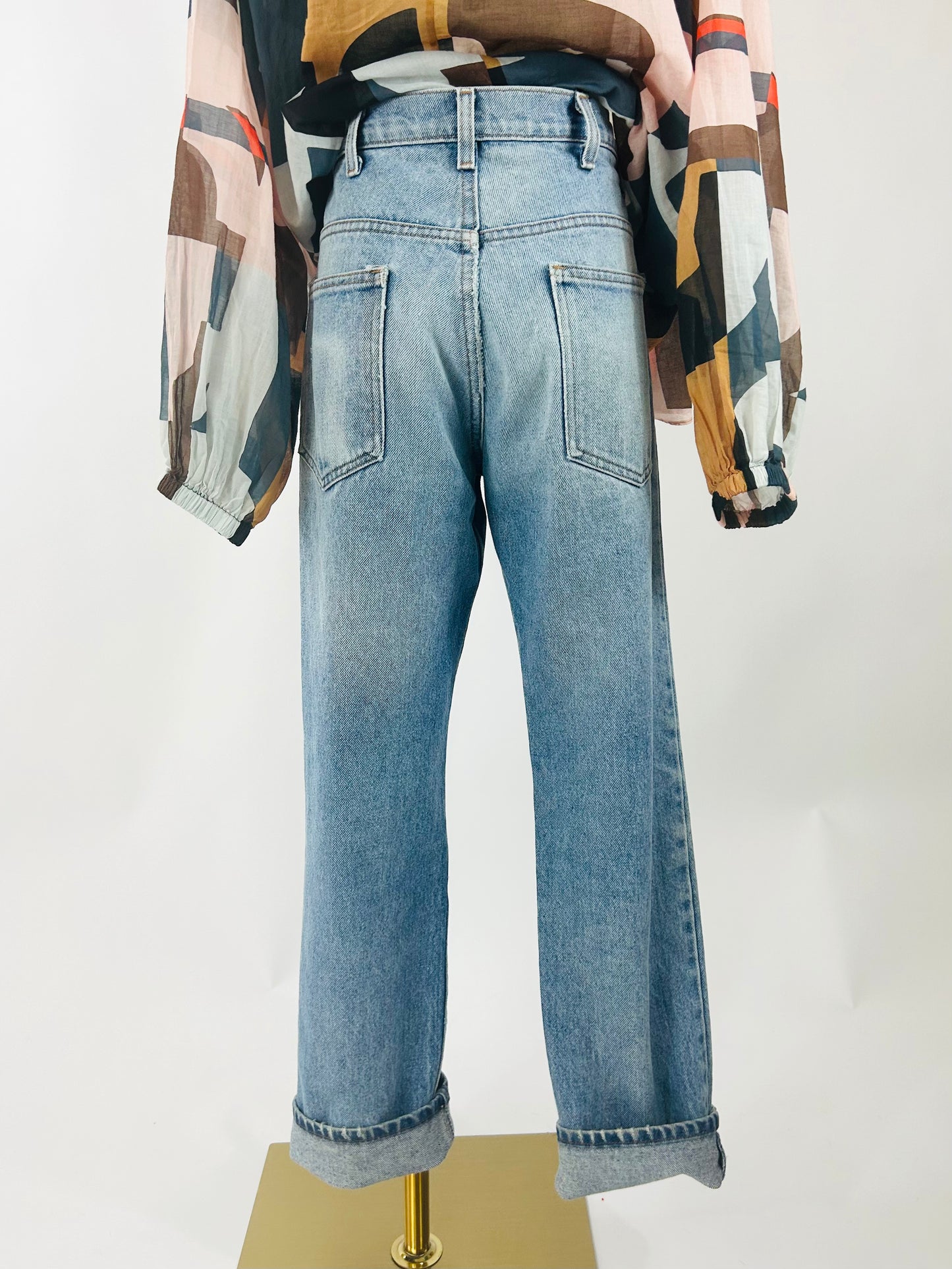 Vintage Plain Pocket Denim