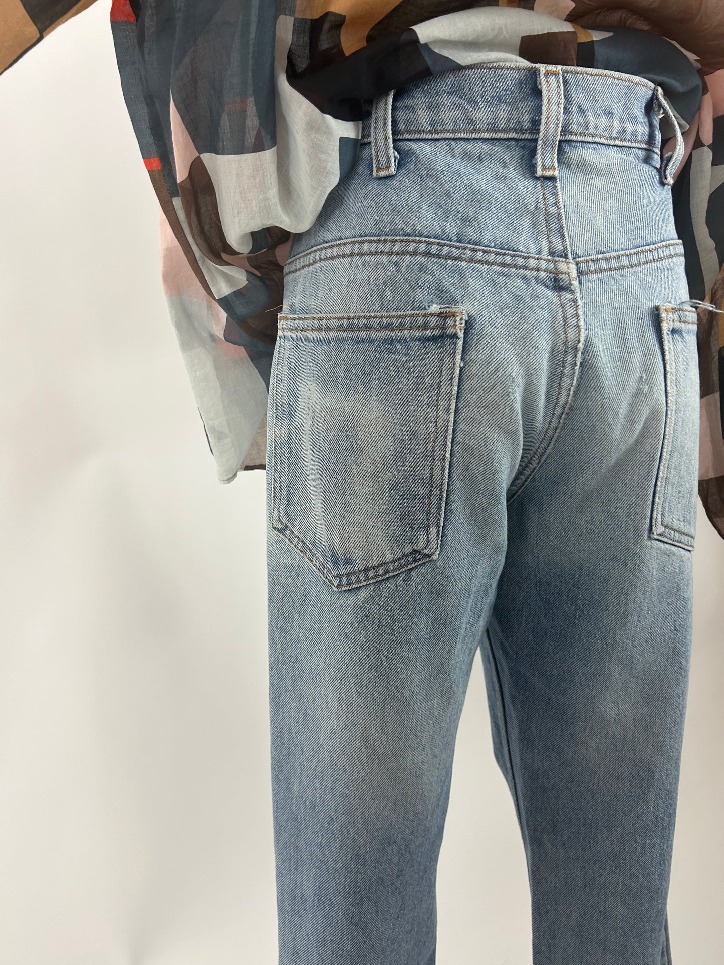 Vintage Plain Pocket Denim