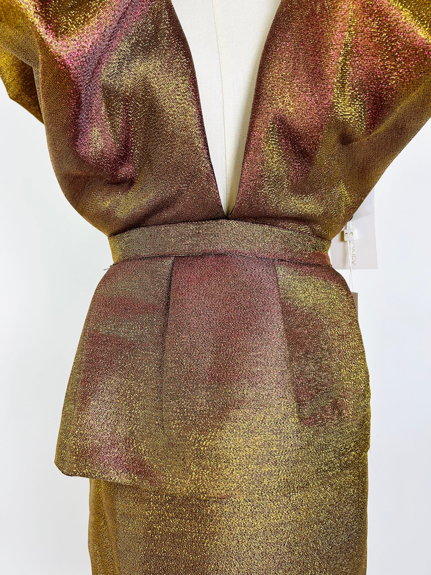 Ronny Kobo Gold Shimmer Dress