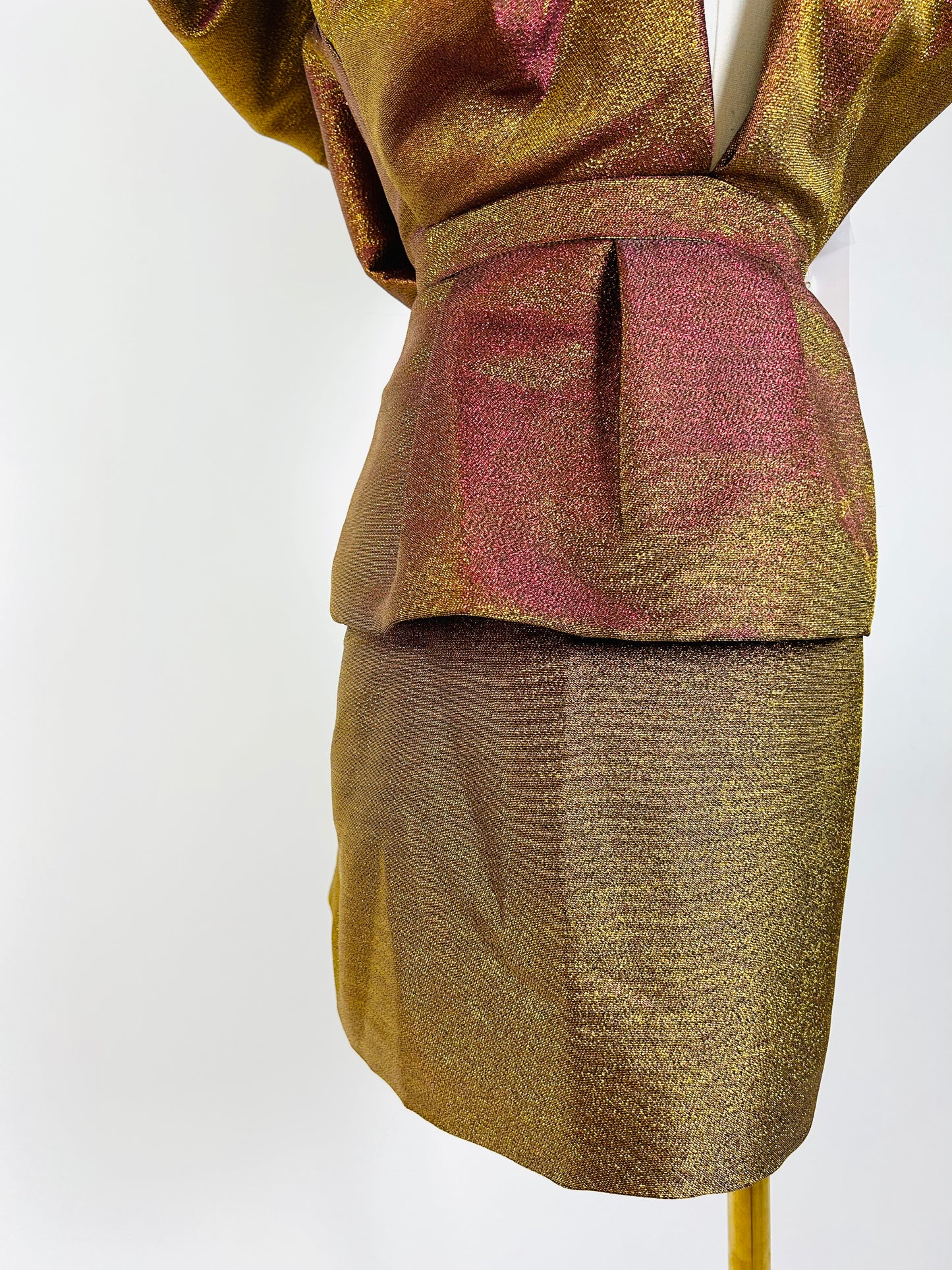 Ronny Kobo Gold Shimmer Dress
