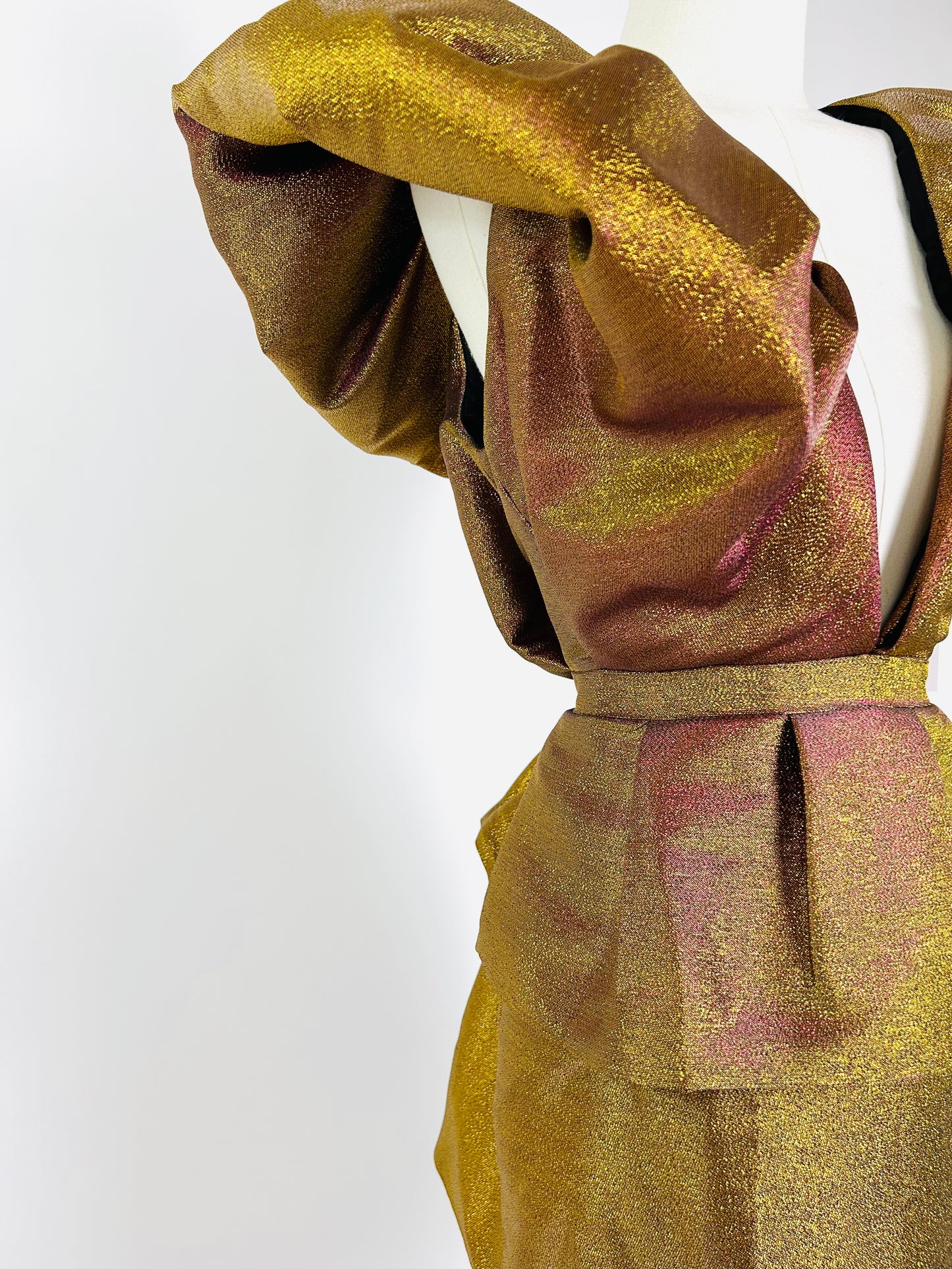 Ronny Kobo Gold Shimmer Dress