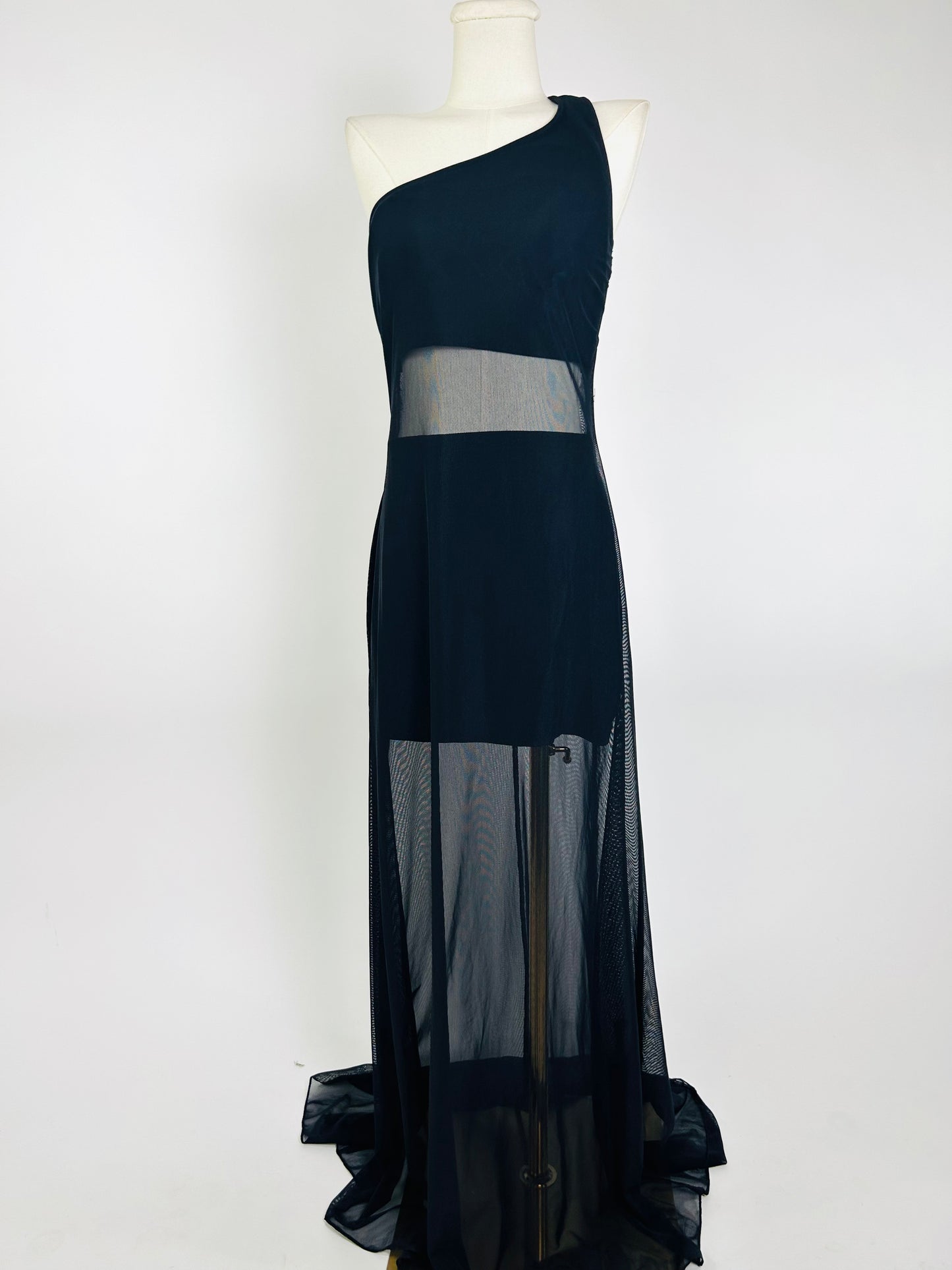 Tadashi Sheer One Shoulder Dress