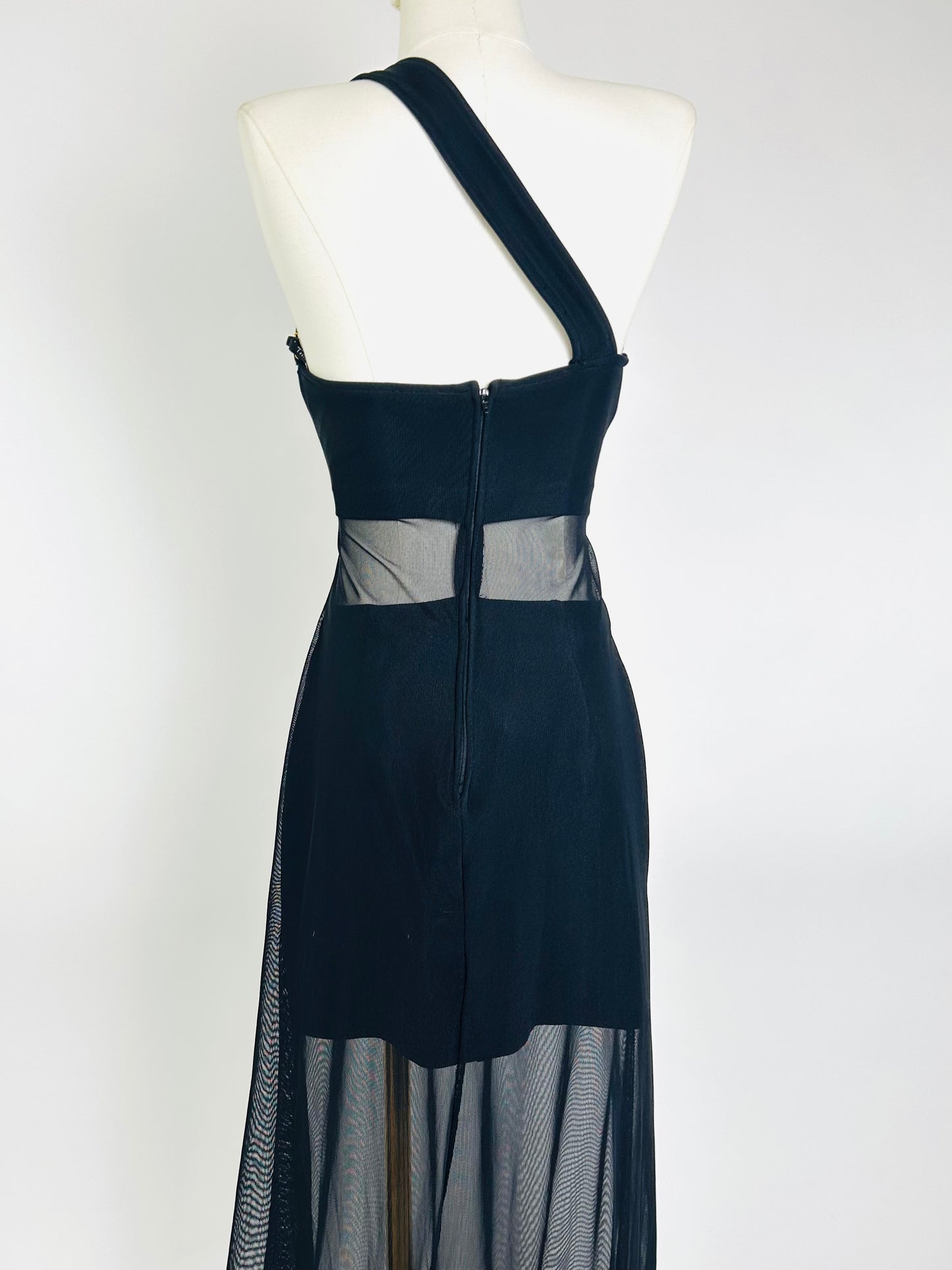Tadashi Sheer One Shoulder Dress
